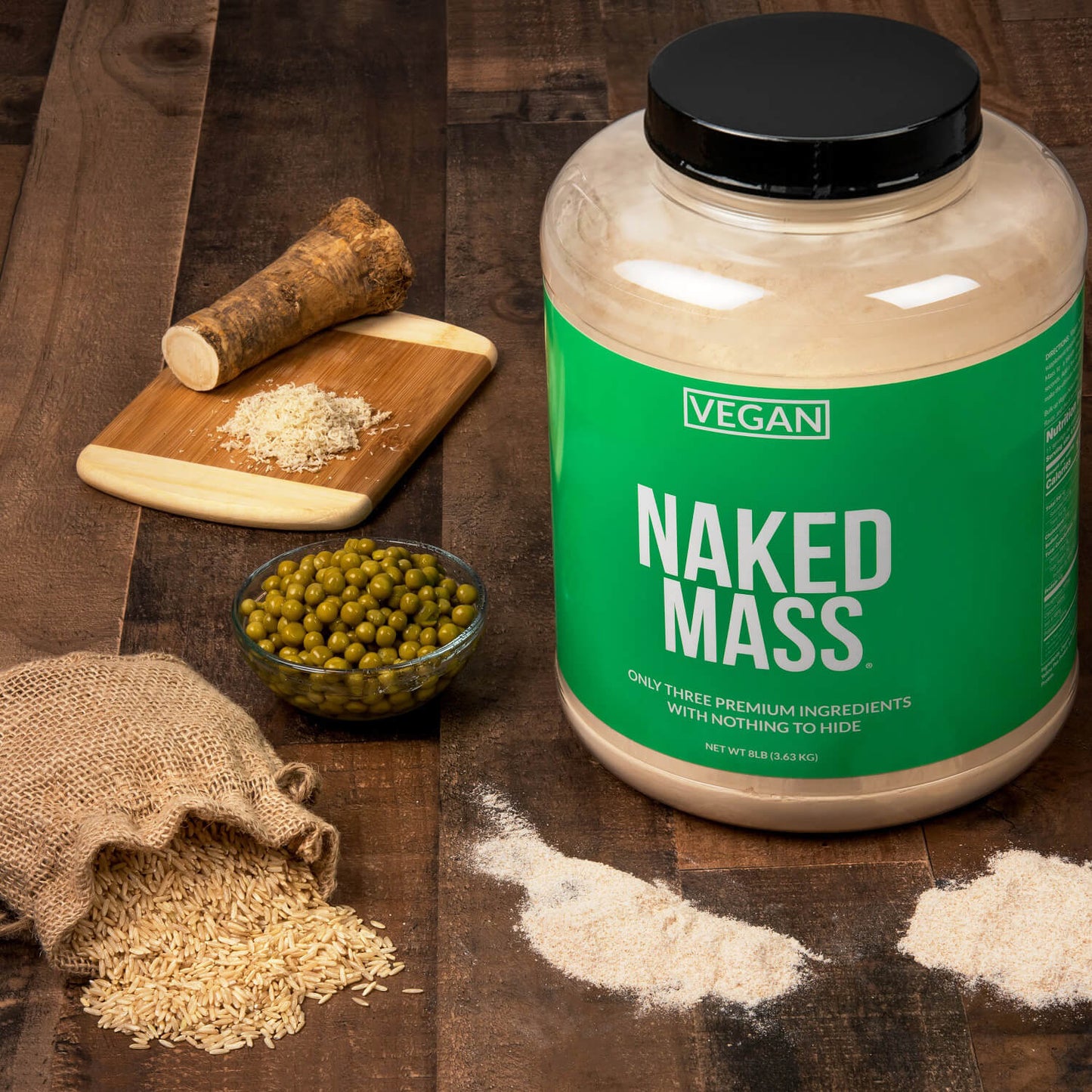 Chocolate Vegan Mass Gainer Supplement - Chocolate (Vegan) with an Easy-Mix High-Calorie Formula