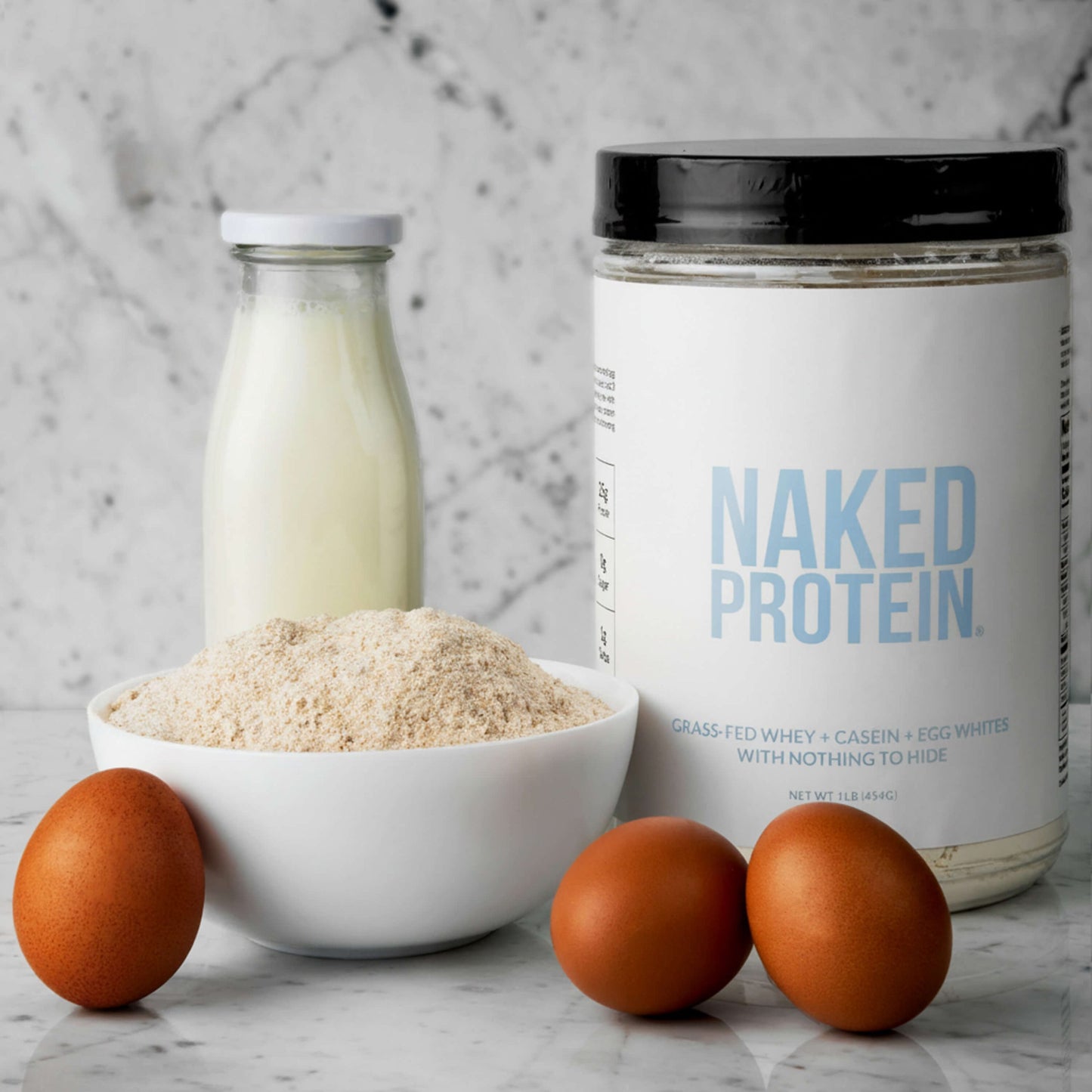 Protein Powder Blend - 3LB Egg Whey & Casein Protein Blend - 3LB for Easy Mixing at Home or On the Go