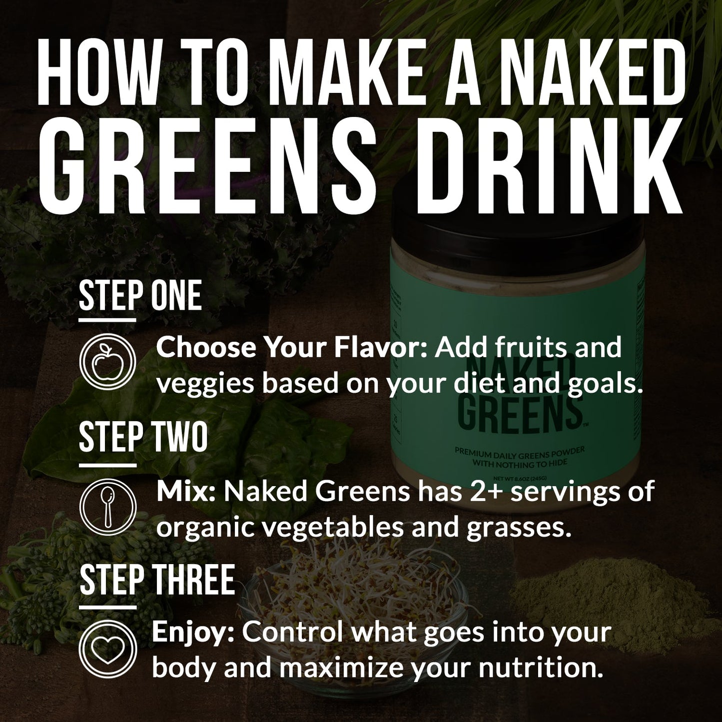 Organic Greens, Prebiotic & Probiotic Powder for Easy and Consistent Daily Use