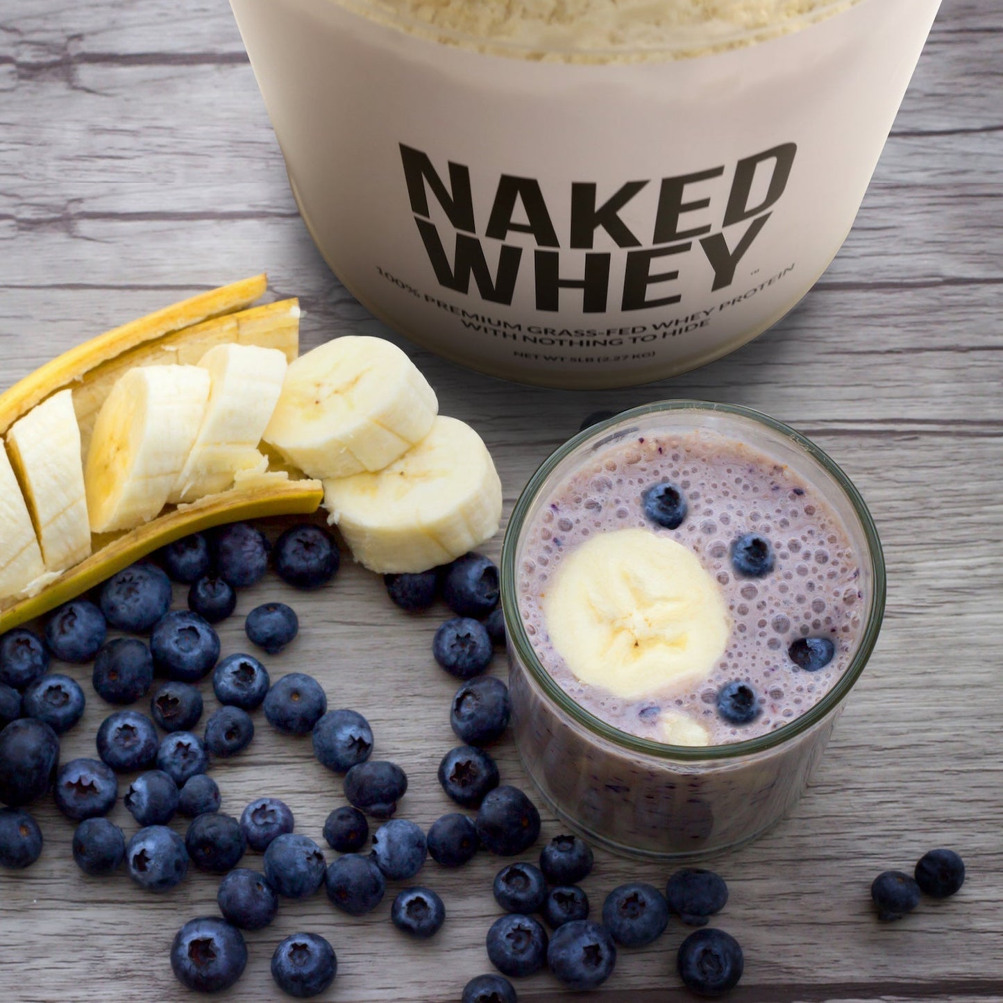 Grass Fed Whey Protein Powder - Unflavored - Standard Size for Easy Mixing at Home or On the Go