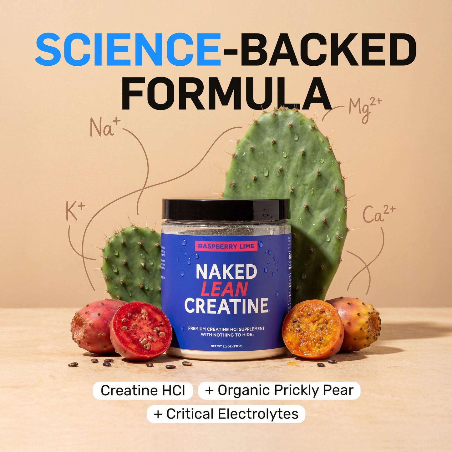 Raspberry Lime Creatine HCl Powder - Raspberry Lime with an Easy-Mix Workout Format