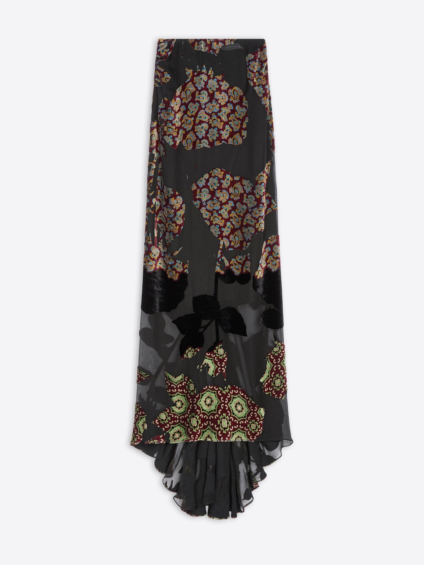Layered Viscose Silk Skirt