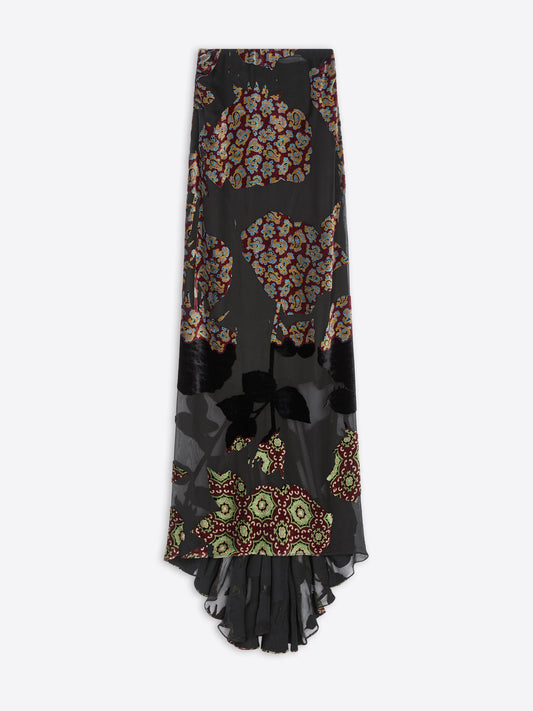 Layered Viscose Silk Skirt