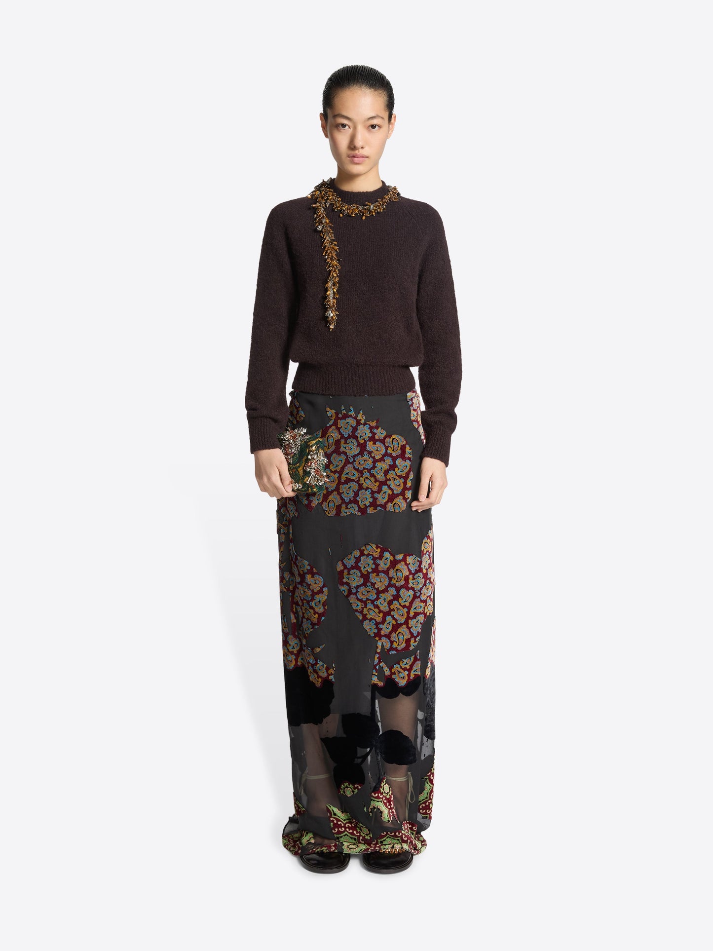 Layered Viscose Silk Skirt