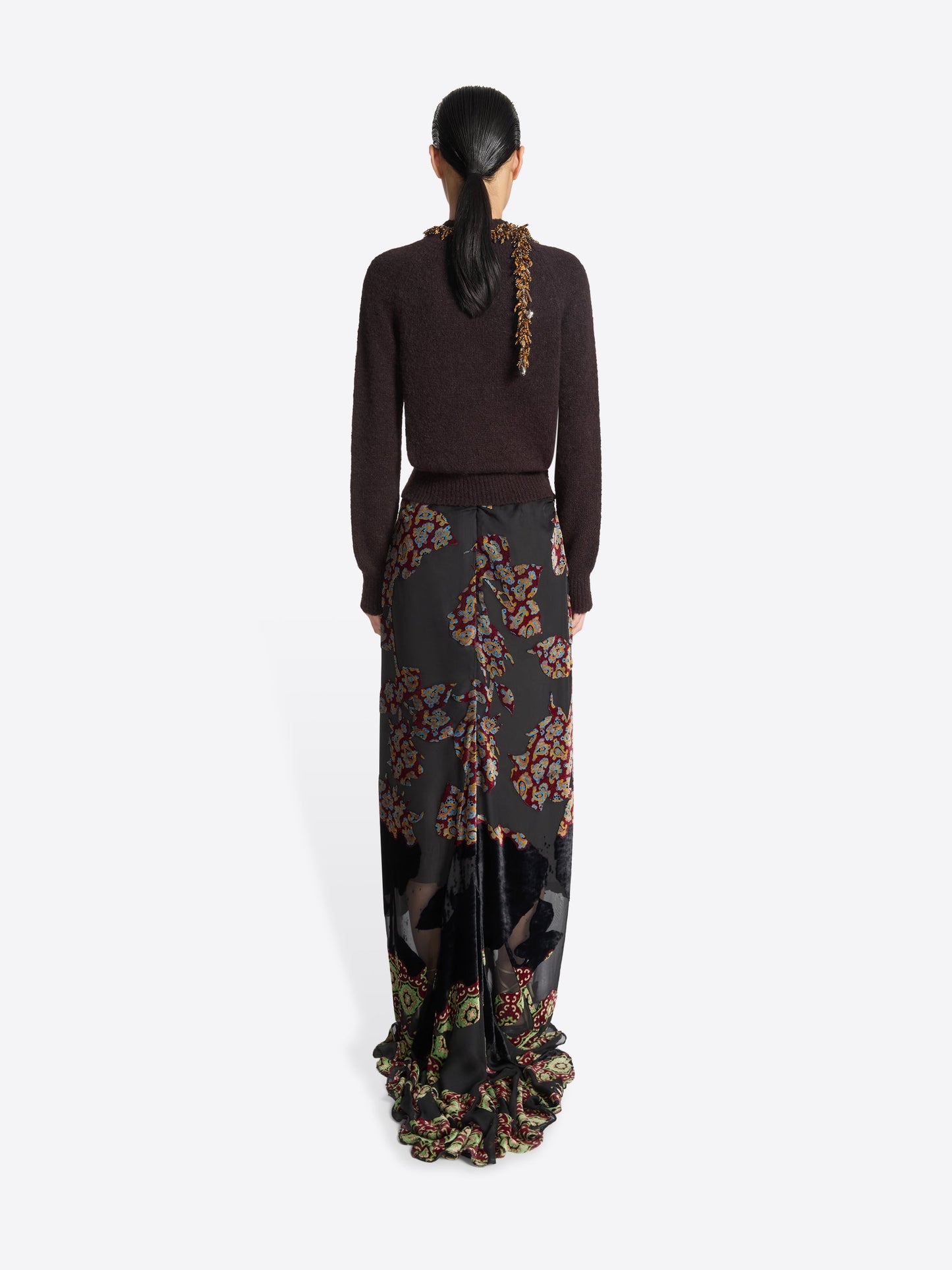 Layered Viscose Silk Skirt
