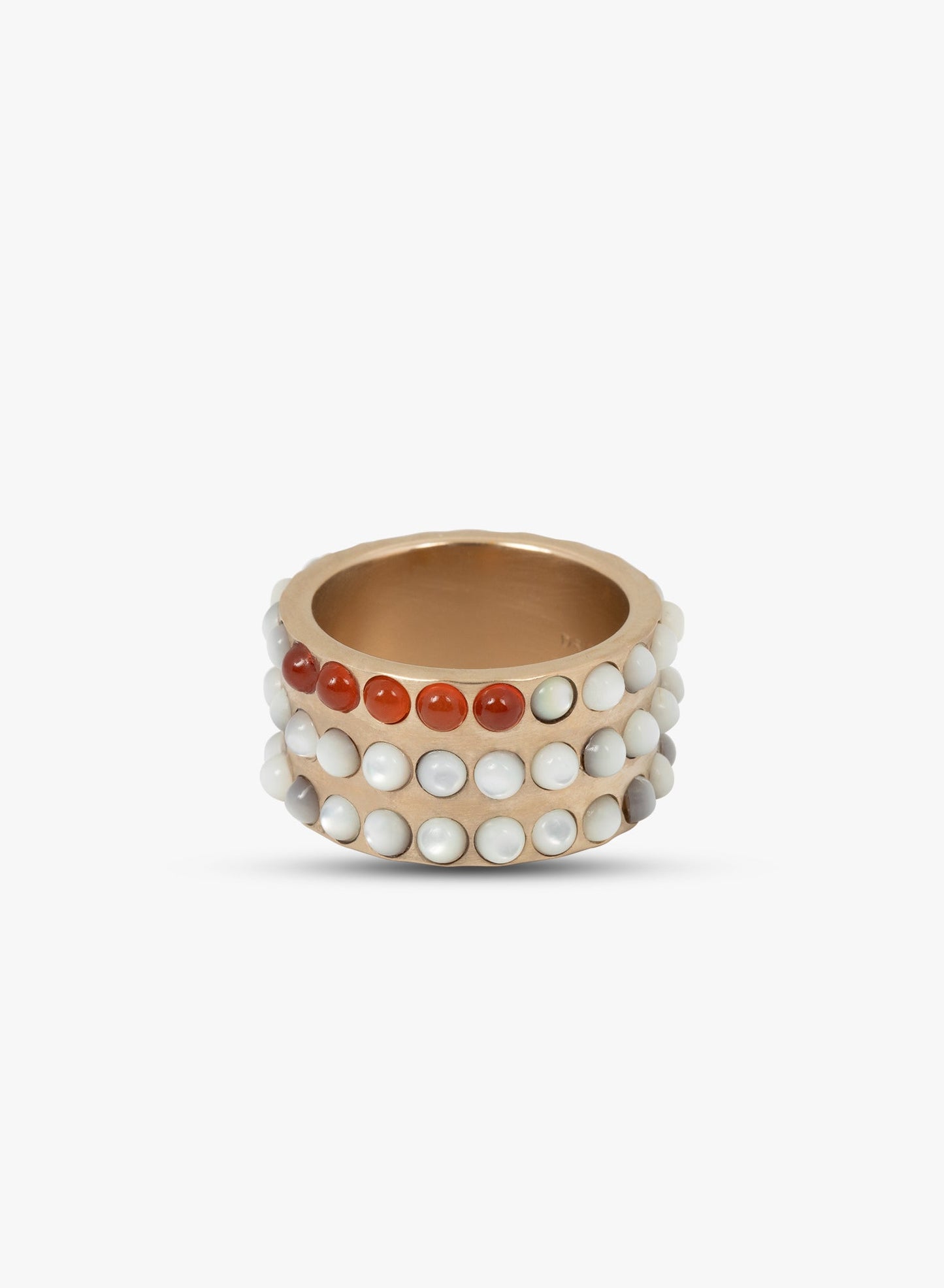 Layered Stone Band Ring