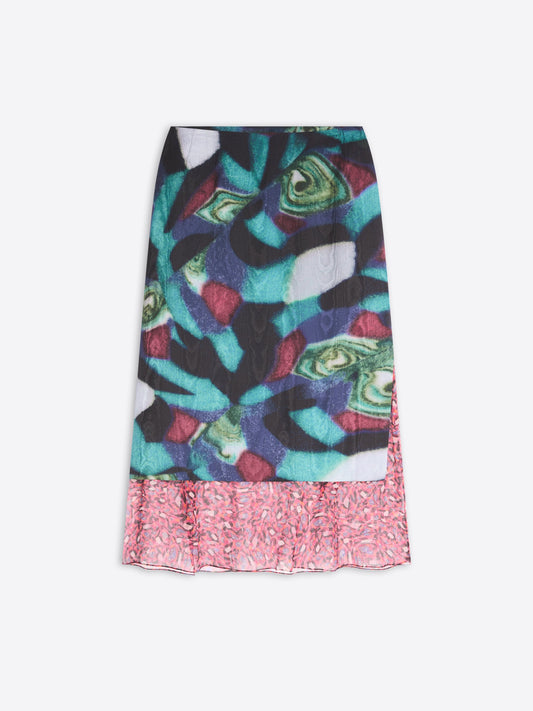 Layered Moirﾨﾦ Skirt