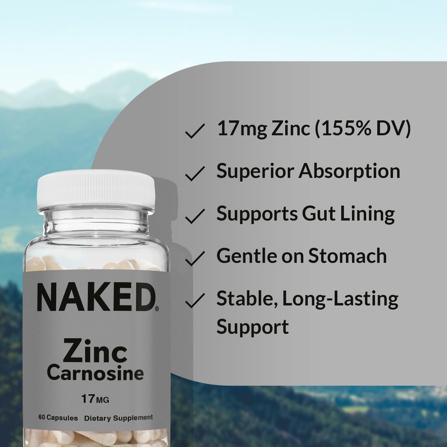 Daily Zinc Supplement - Zinc for Convenient Home or Travel Use