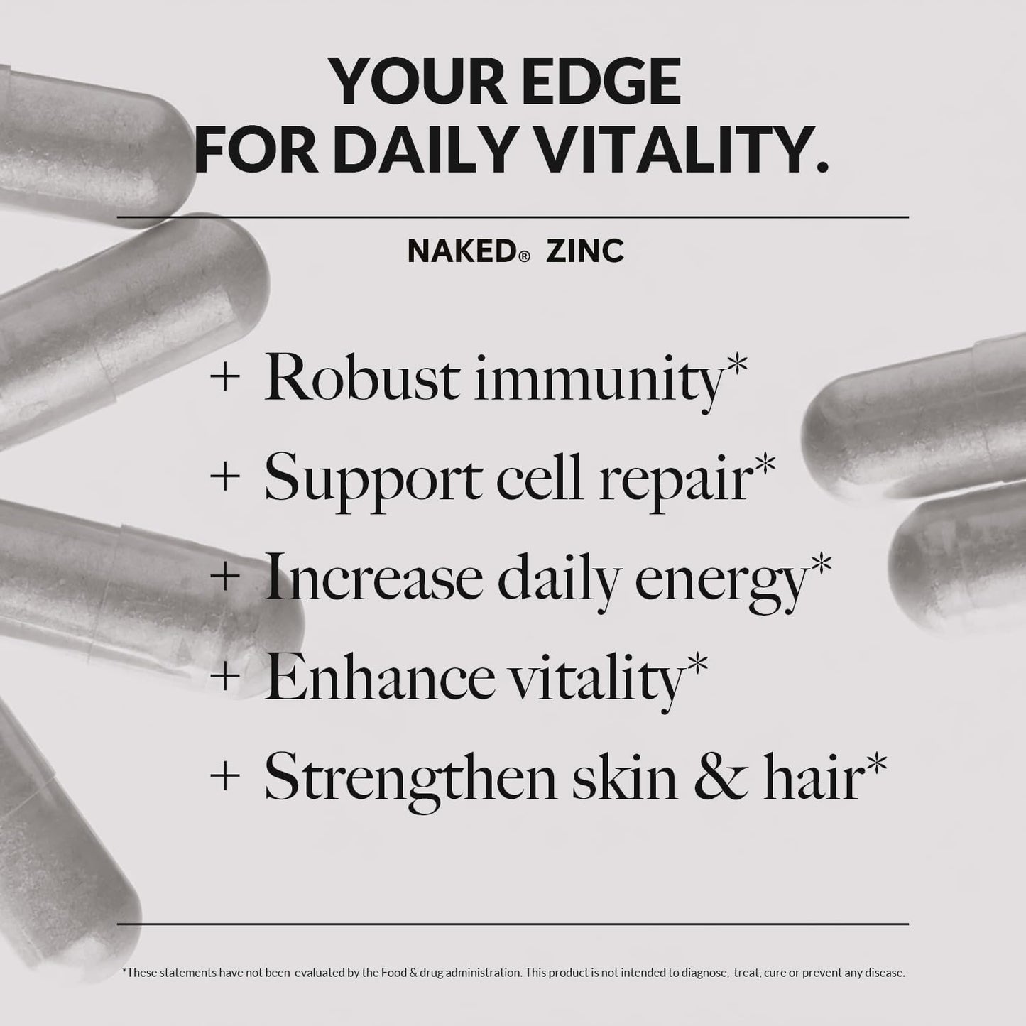 Daily Zinc Supplement - Zinc for Convenient Home or Travel Use