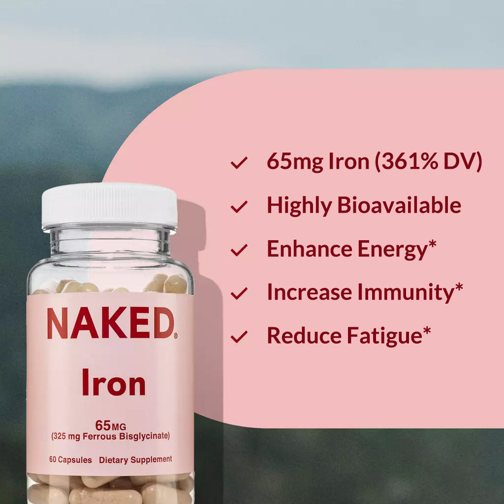 Daily Iron Supplement - Iron for Convenient Home or Travel Use