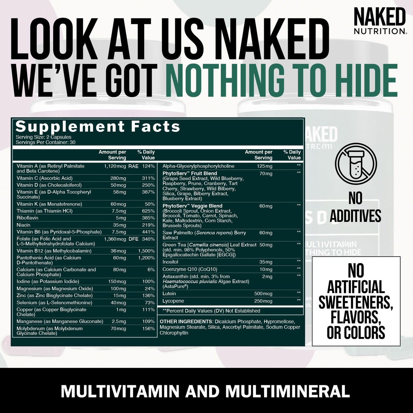 Multivitamin for Men - Men's for Convenient Home or Travel Use