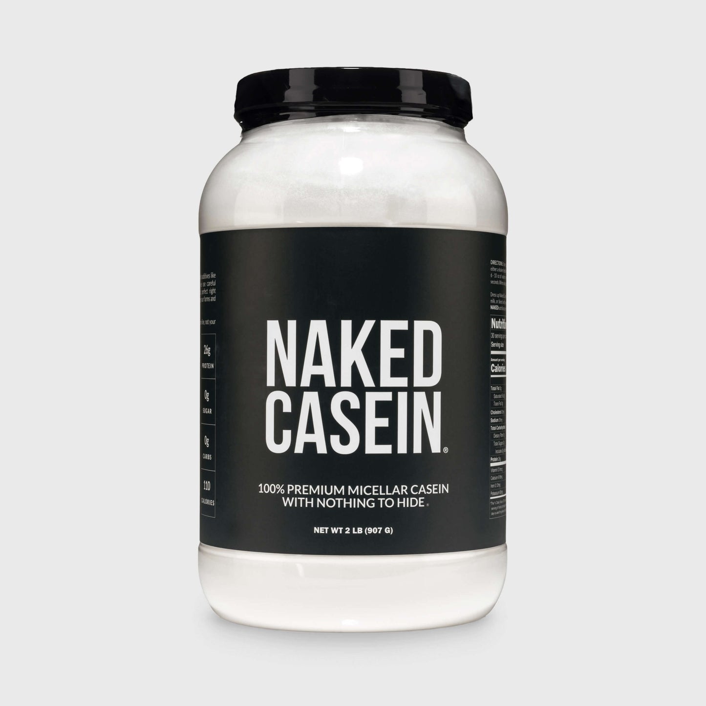 Micellar Casein Protein Powder - Unflavored - Standard Size for Easy Mixing at Home or On the Go