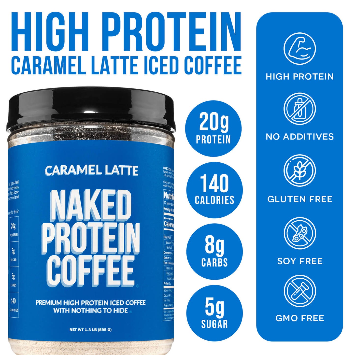 Caramel Latte Protein Iced Coffee - Caramel Latte with a Convenient Coffee Protein Blend