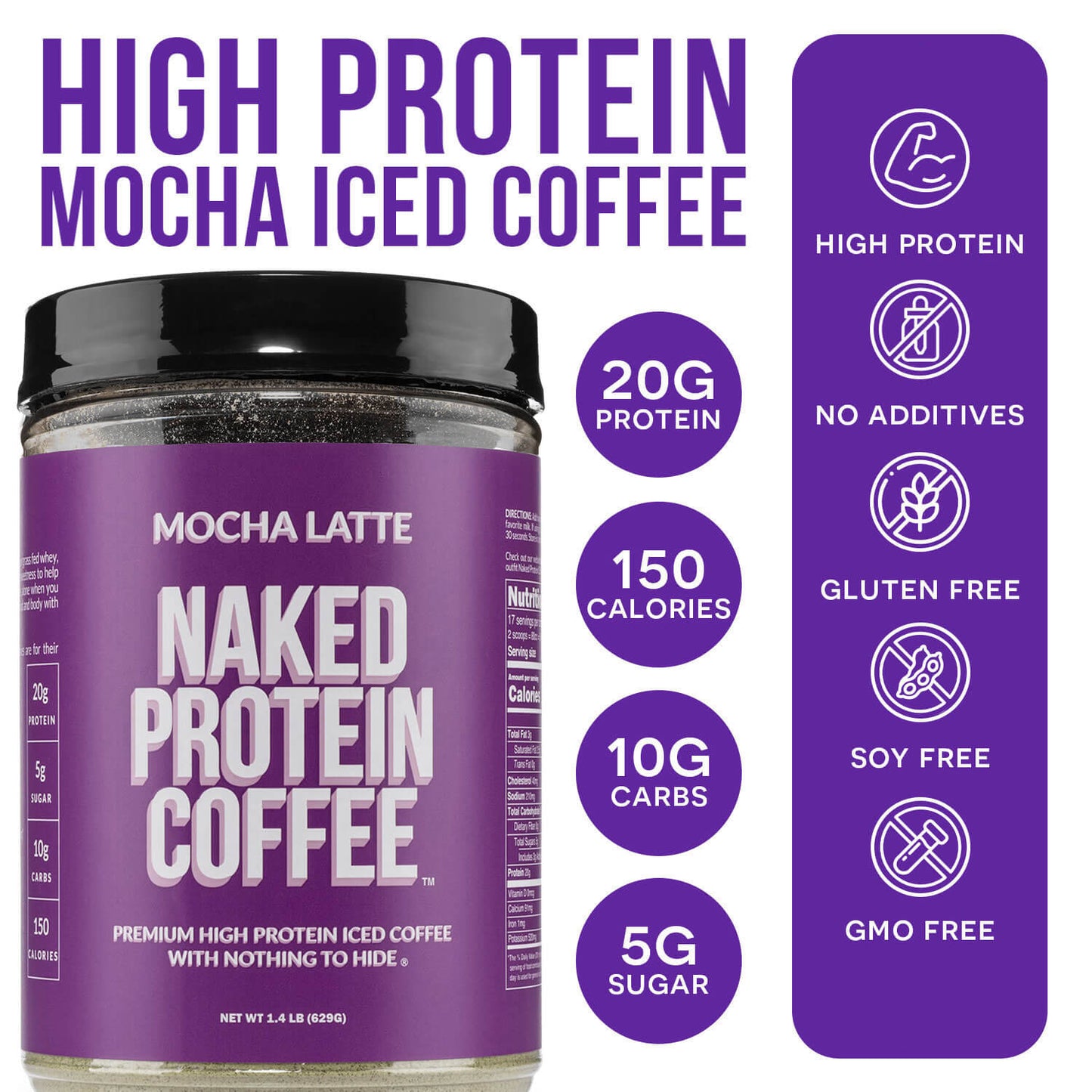 Mocha Latte Protein Iced Coffee - Mocha Latte with a Convenient Coffee Protein Blend