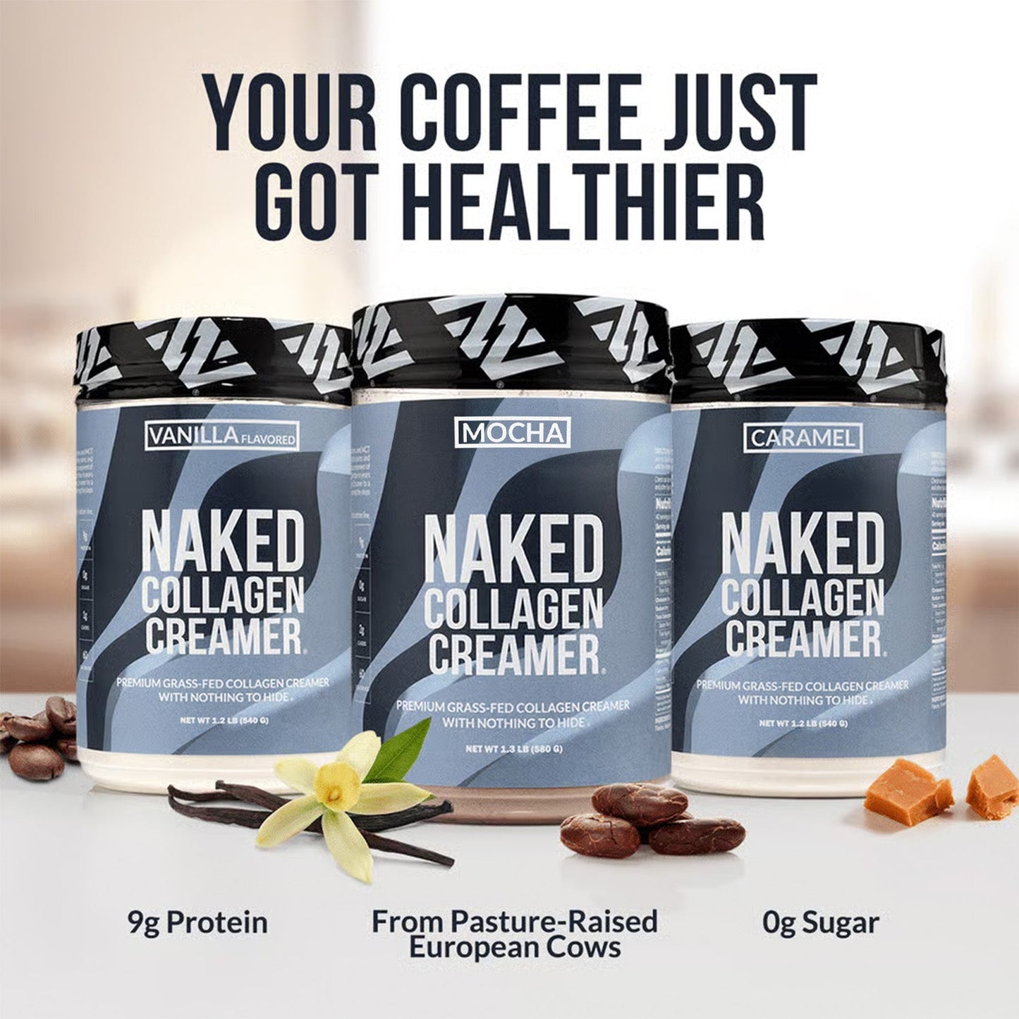 Mocha Coffee Creamer - Mocha Collagen Creamer with a Convenient Coffee Protein Blend