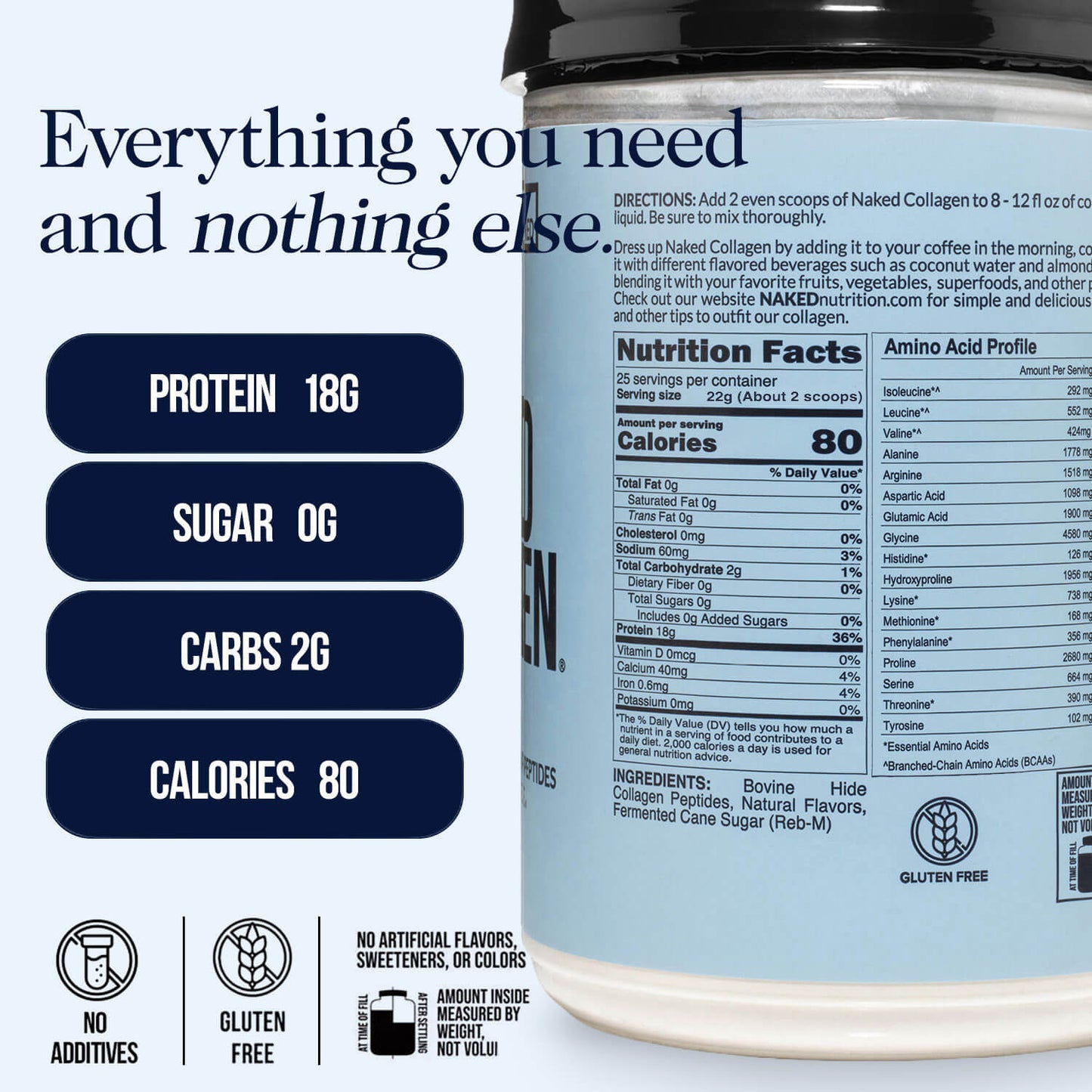 Vanilla Collagen Peptides Powder - Vanilla Collagen Peptides with a Straightforward Collagen Blend