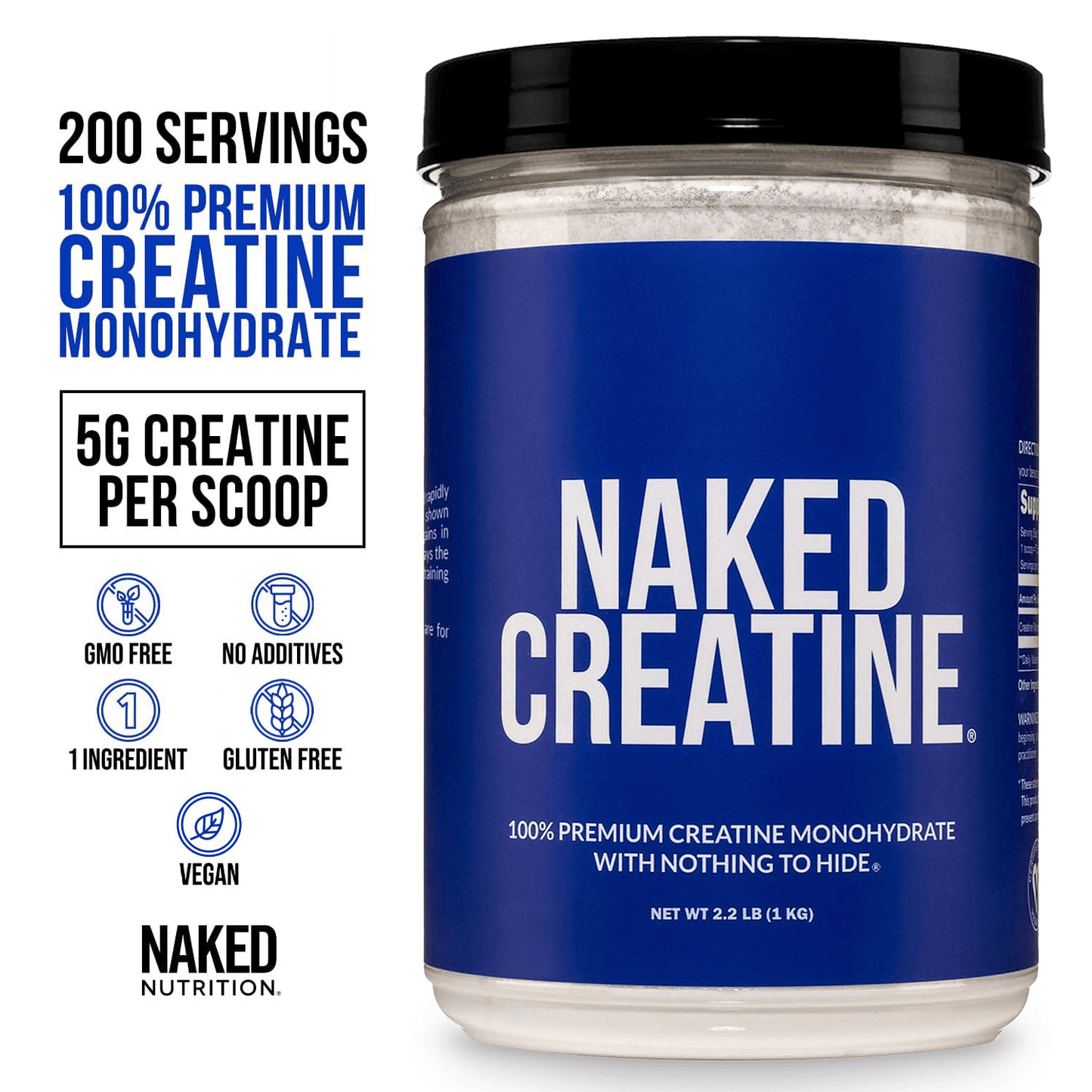 Creatine Monohydrate Powder - Unflavored - Value Size with an Easy-Mix Workout Format