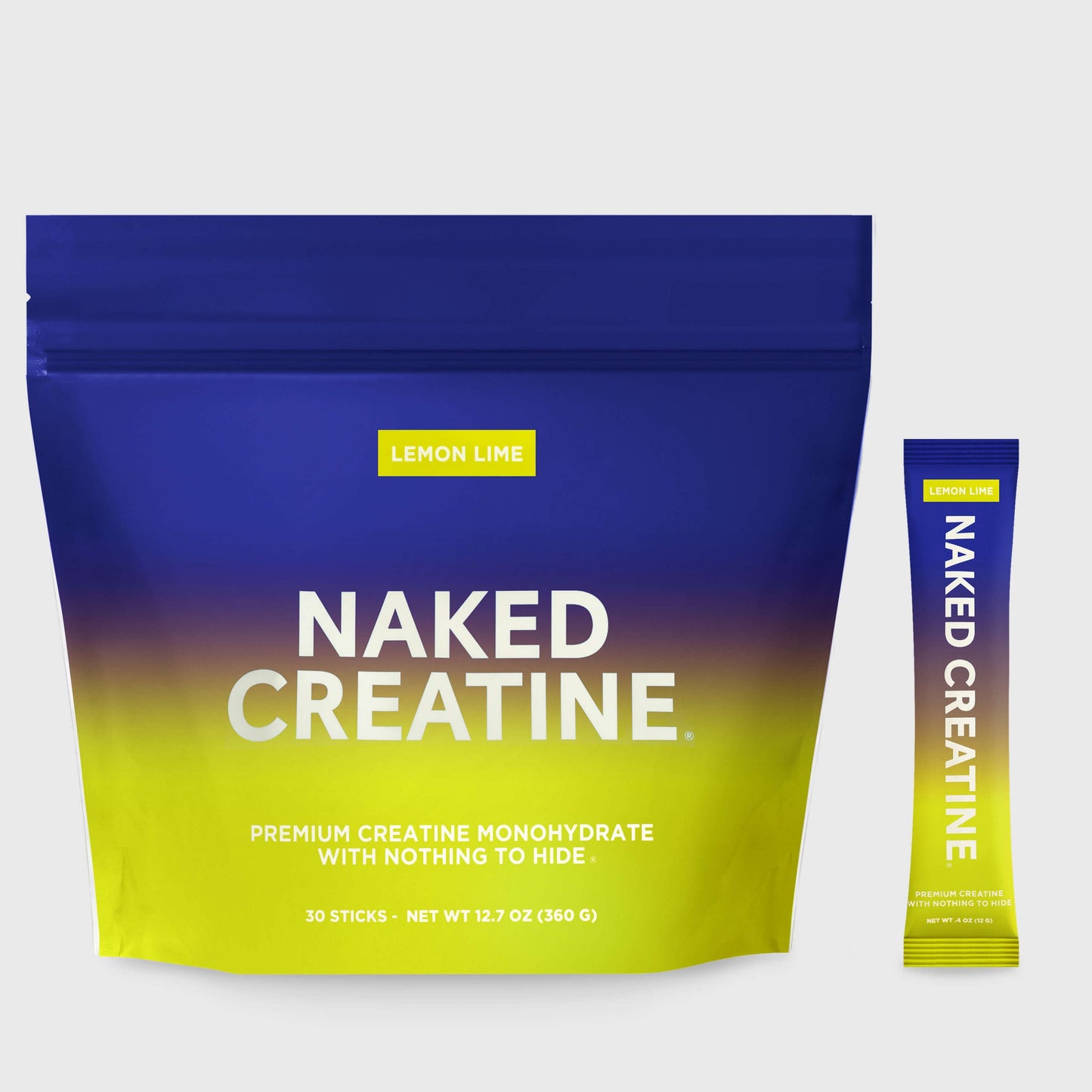 Lemon Lime Creatine Travel Packs - Lemon Lime Sticks with an Easy-Mix Workout Format