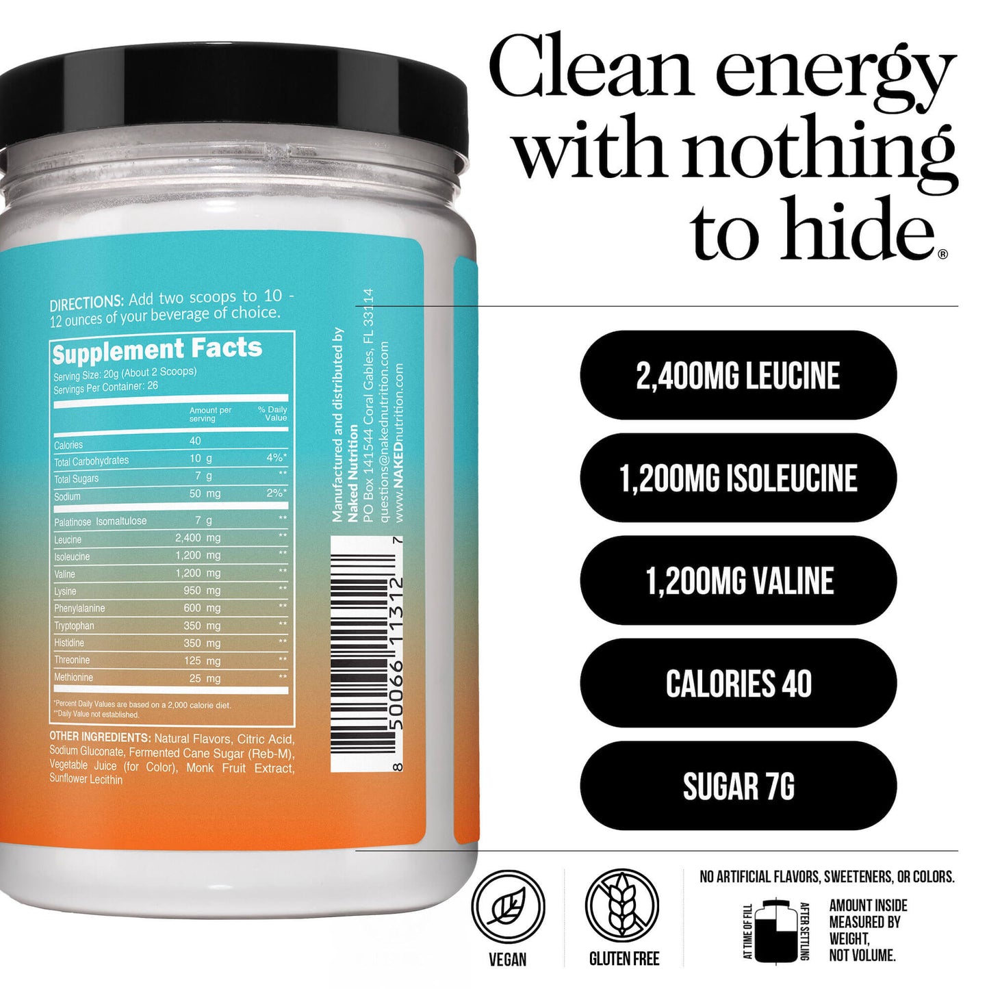 Mango Essential Amino Acids Supplement - Mango EAA with an Easy-Mix Workout Format