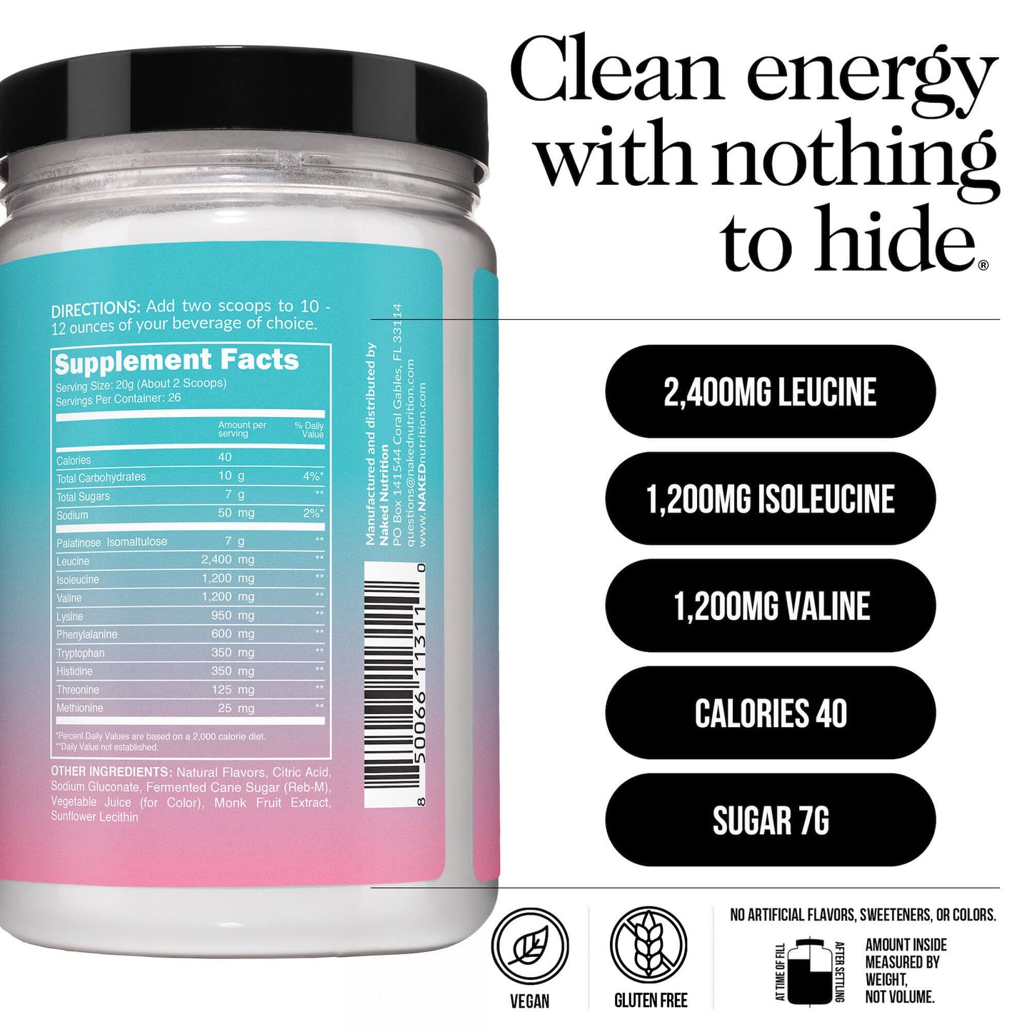 Strawberry Lemonade Essential Amino Acids Supplement - Strawberry EAA with an Easy-Mix Workout Format