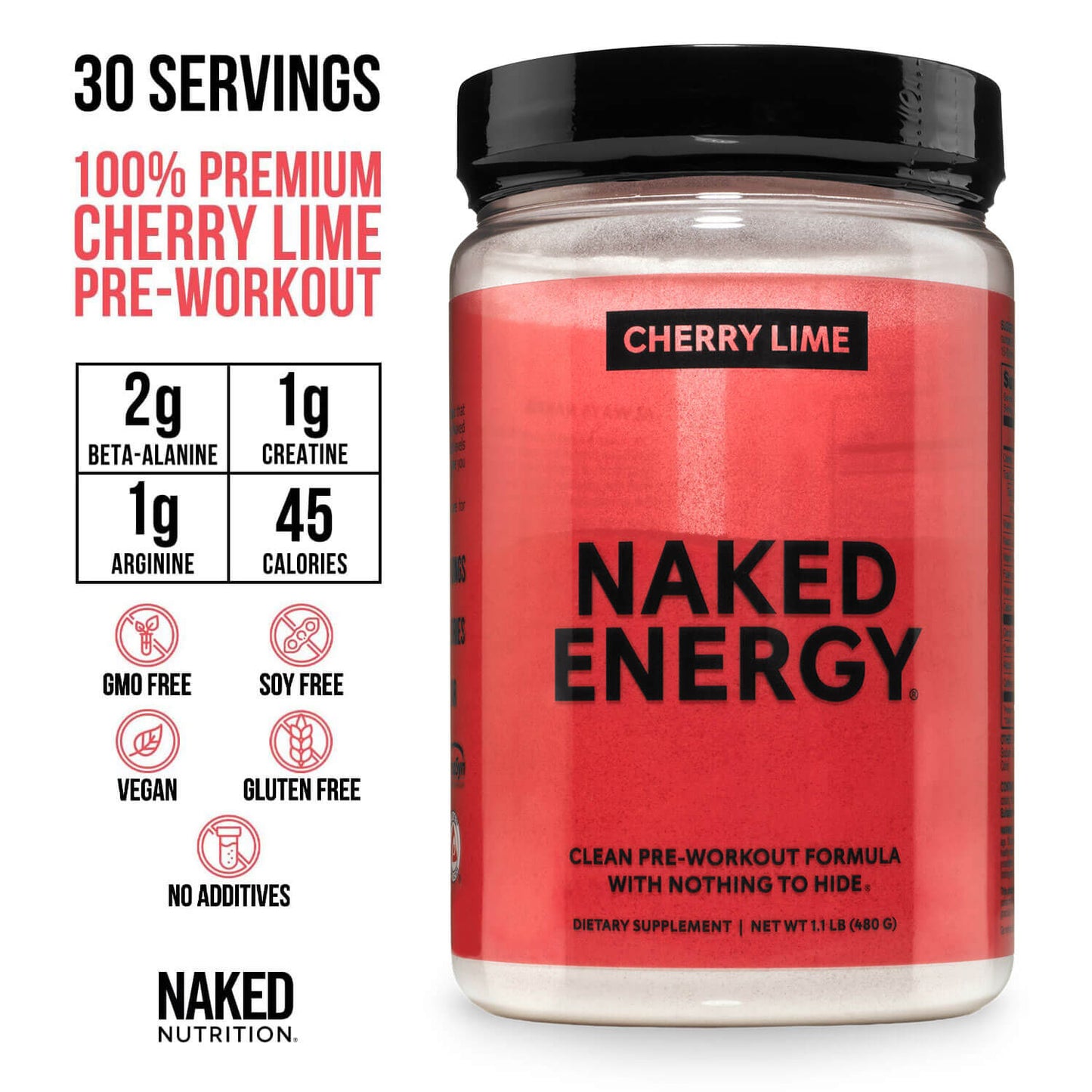 Cherry Lime Pre Workout Supplement - Cherry Lime with an Easy-Mix Workout Format