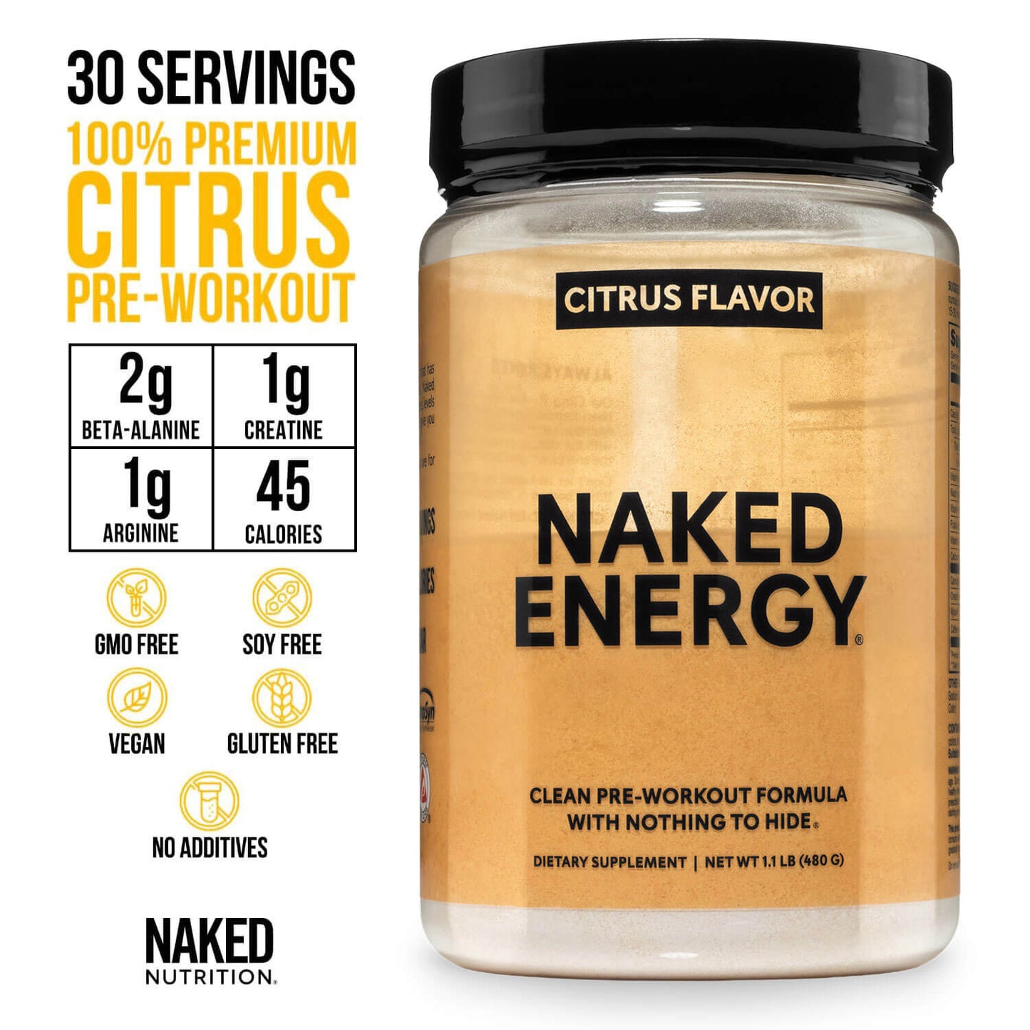 Citrus Pre Workout Supplement - Citrus with an Easy-Mix Workout Format