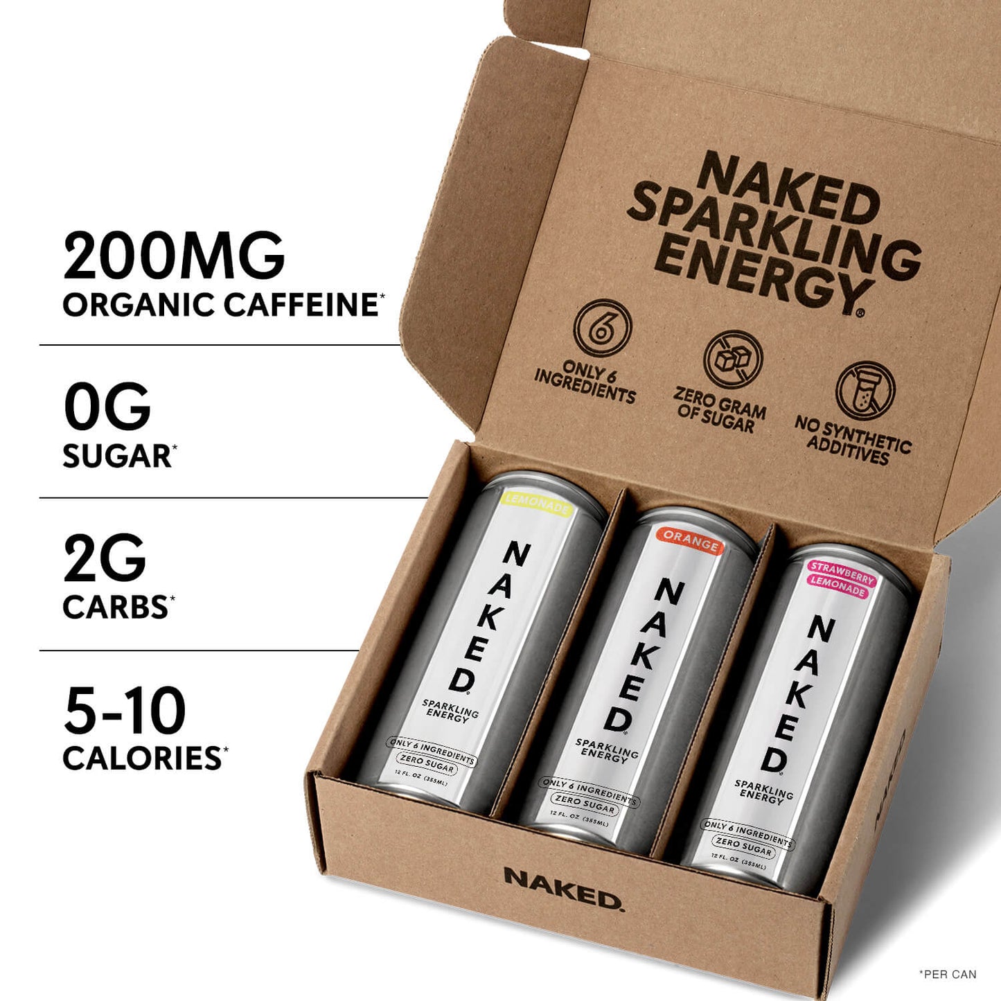 Sparkling Energy Sample Kits - Sample Pack with a Convenient Shake-Friendly Formula