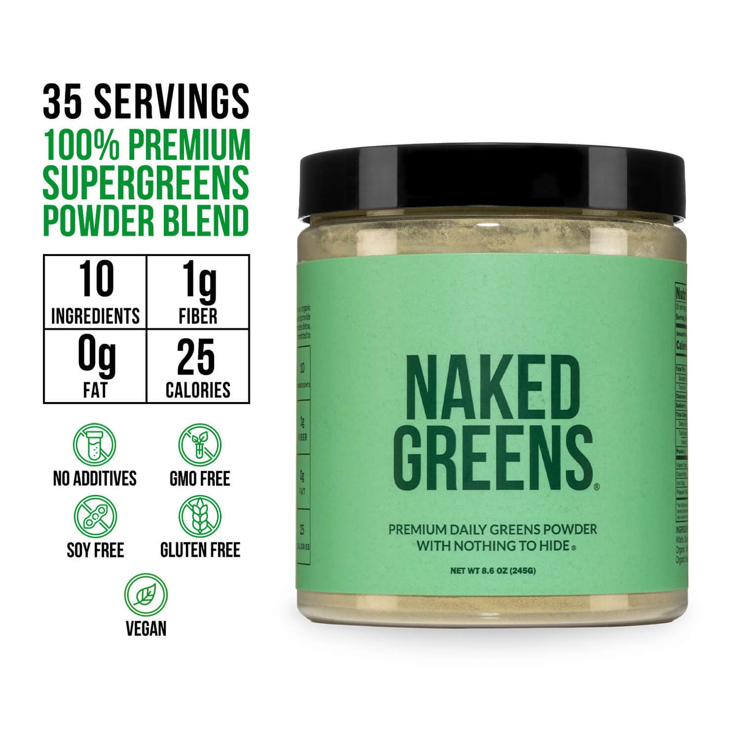 Organic Greens, Prebiotic & Probiotic Powder for Easy and Consistent Daily Use