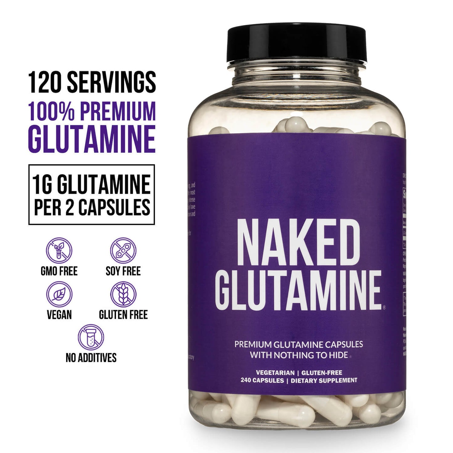 Glutamine Capsules - Capsules with an Easy-Mix Workout Format