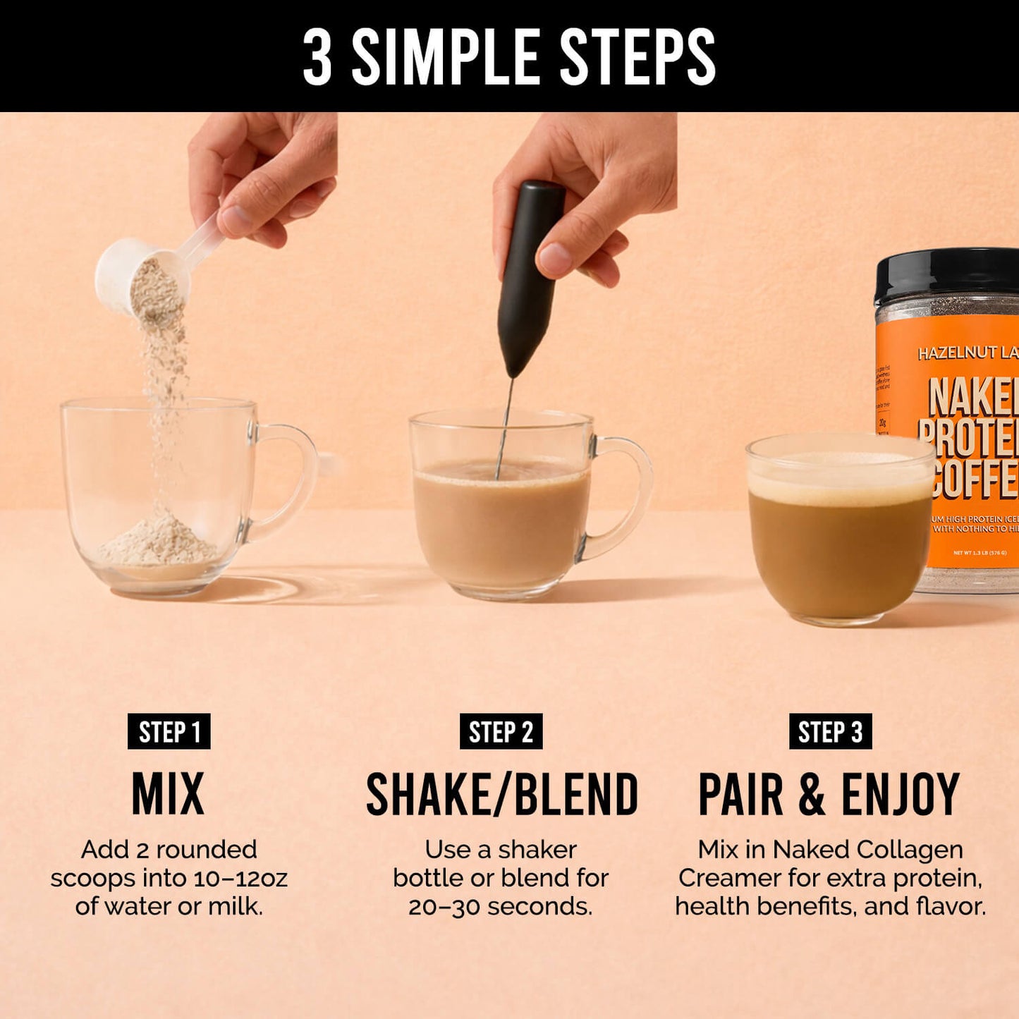 Hazelnut Latte Protein Iced Coffee - Hazelnut Latte with a Convenient Coffee Protein Blend