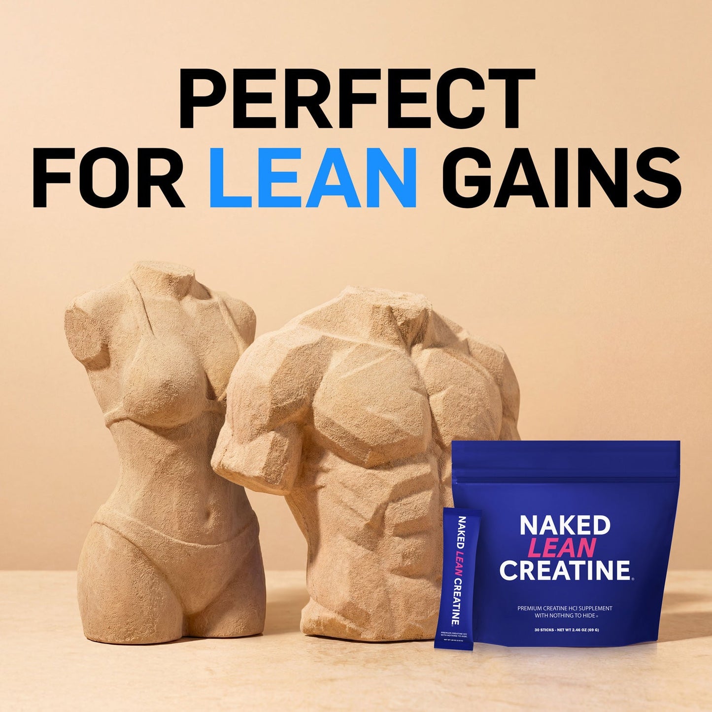 Creatine HCl Travel Packets - Stick Packs with an Easy-Mix Workout Format