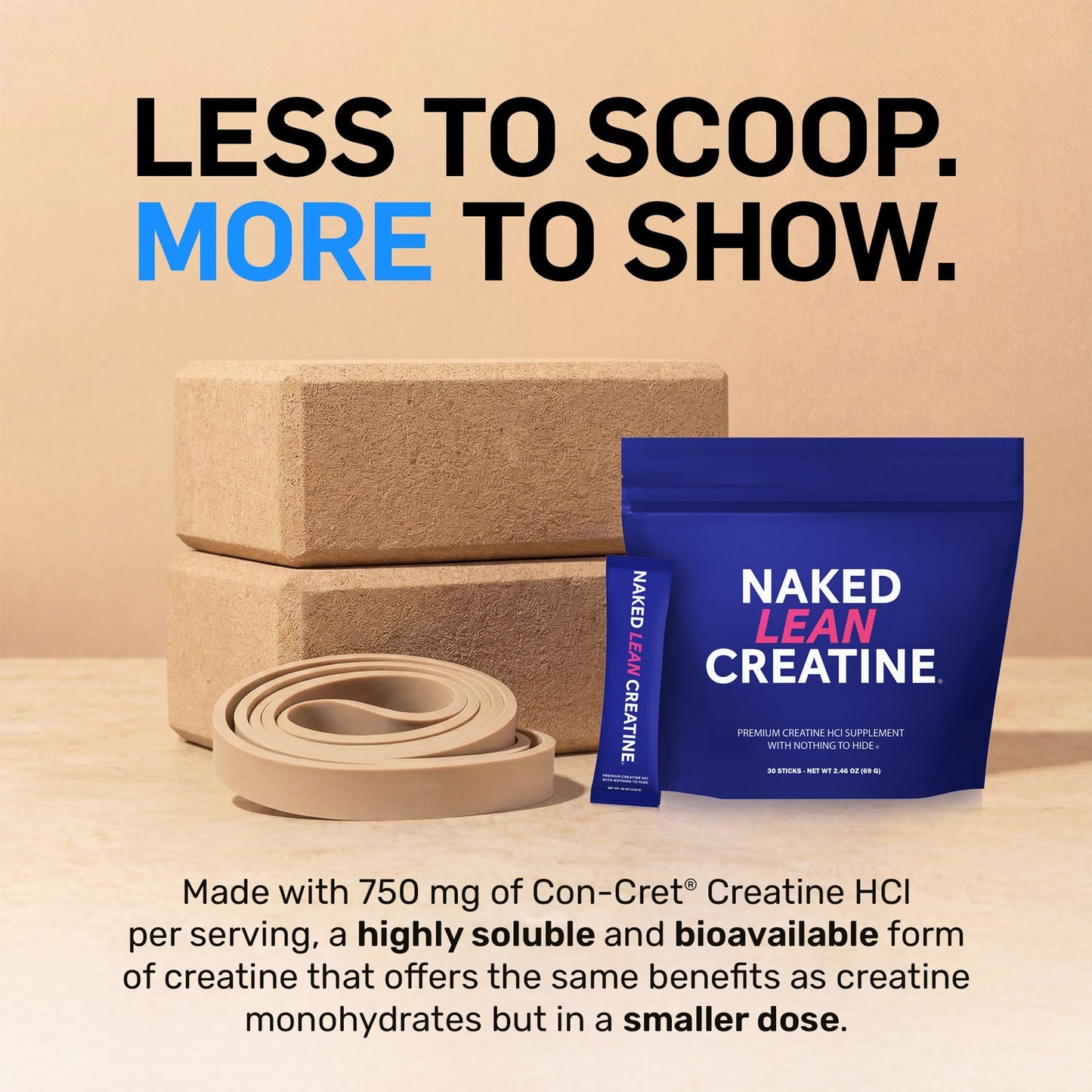 Creatine HCl Travel Packets - Stick Packs with an Easy-Mix Workout Format