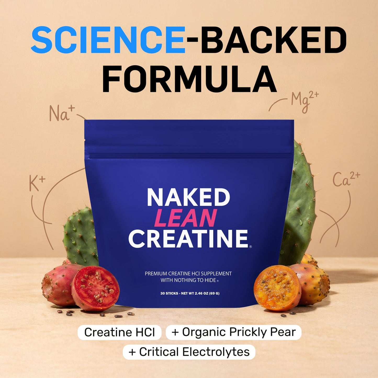 Creatine HCl Travel Packets - Stick Packs with an Easy-Mix Workout Format