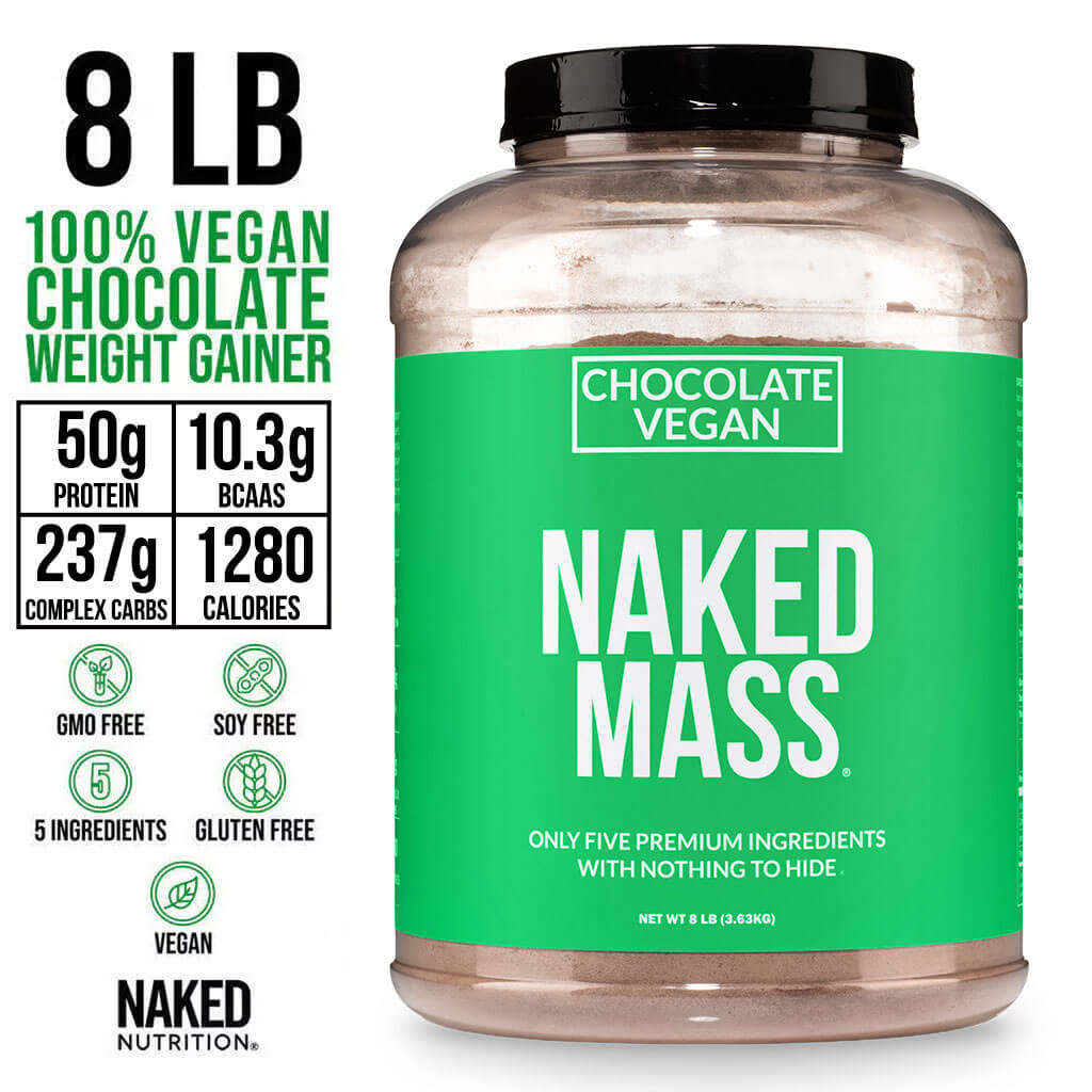Chocolate Vegan Mass Gainer Supplement - Chocolate (Vegan) with an Easy-Mix High-Calorie Formula