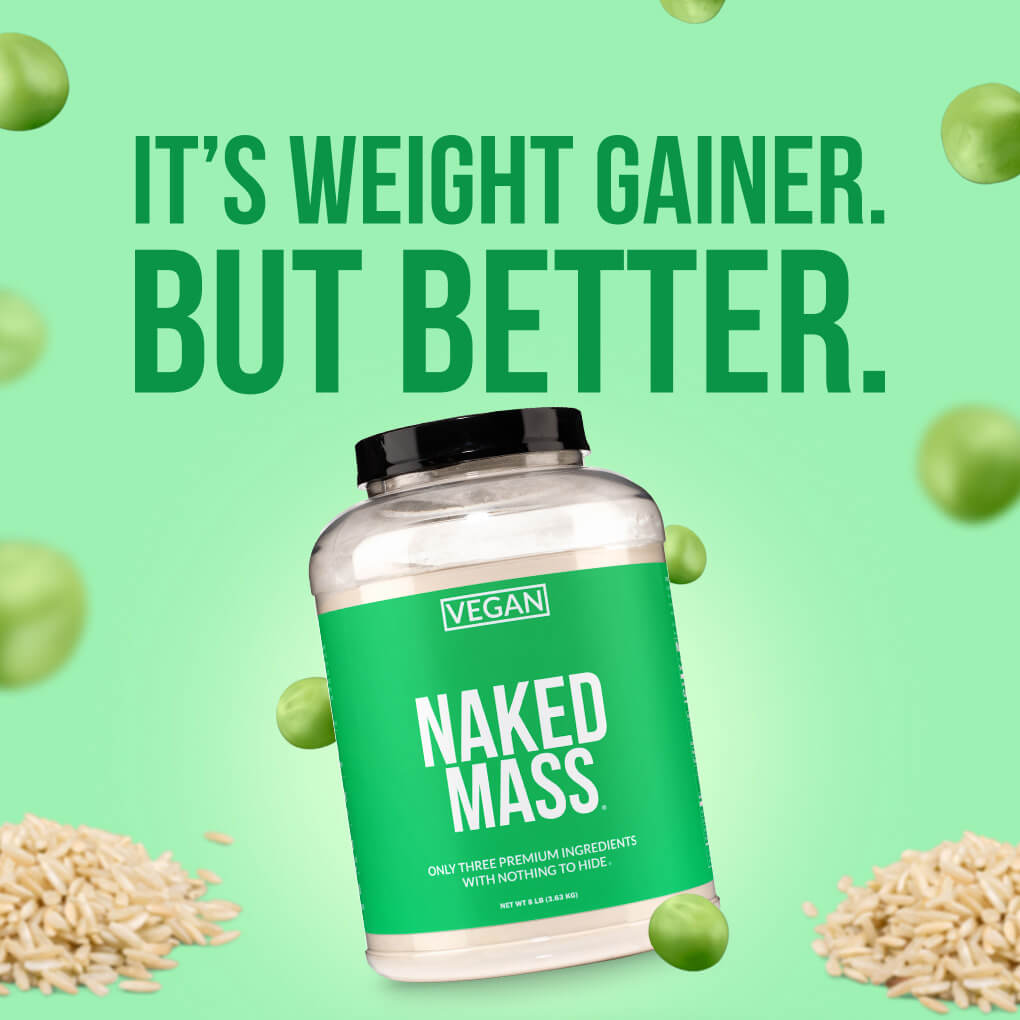 Vegan Mass Gainer Supplement - Unflavored (Vegan) with an Easy-Mix High-Calorie Formula