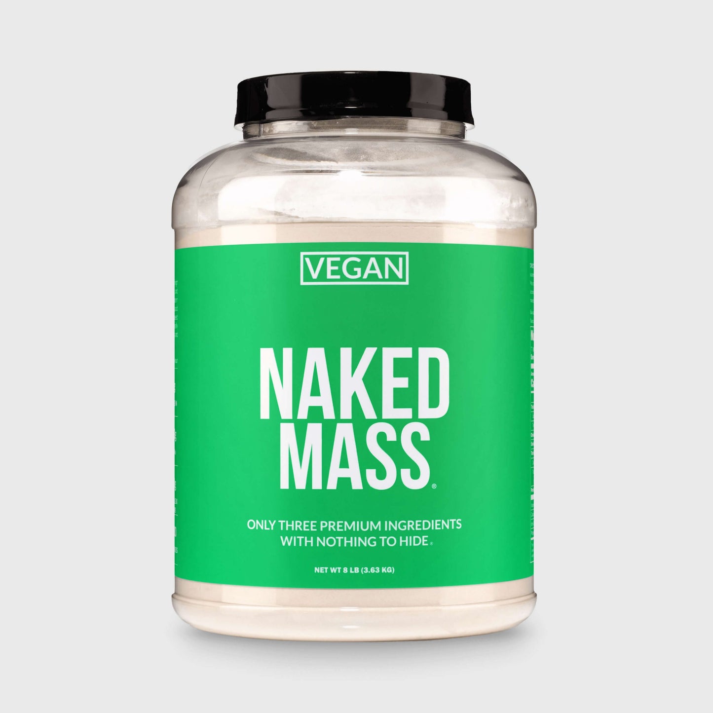 Vegan Mass Gainer Supplement - Unflavored (Vegan) with an Easy-Mix High-Calorie Formula