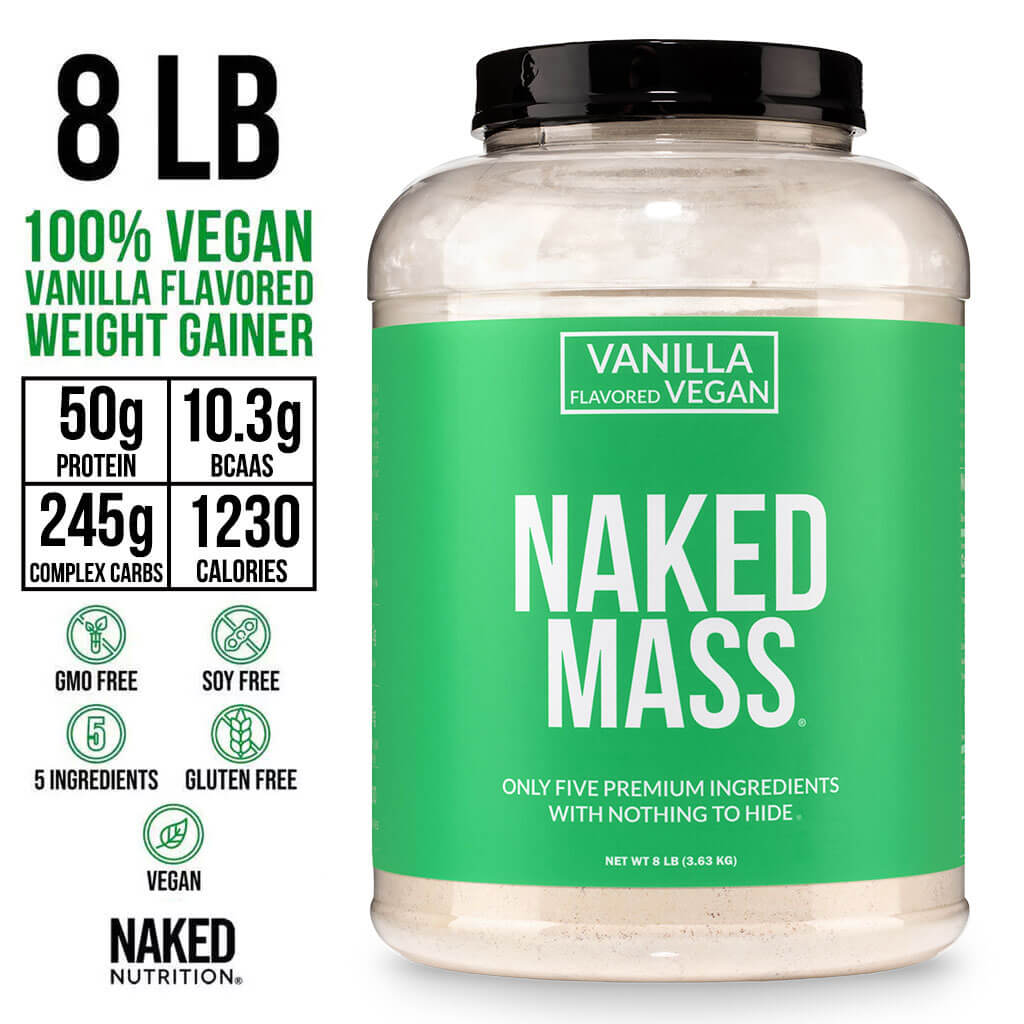Vanilla Vegan Mass Gainer Supplement - Vanilla (Vegan) with an Easy-Mix High-Calorie Formula