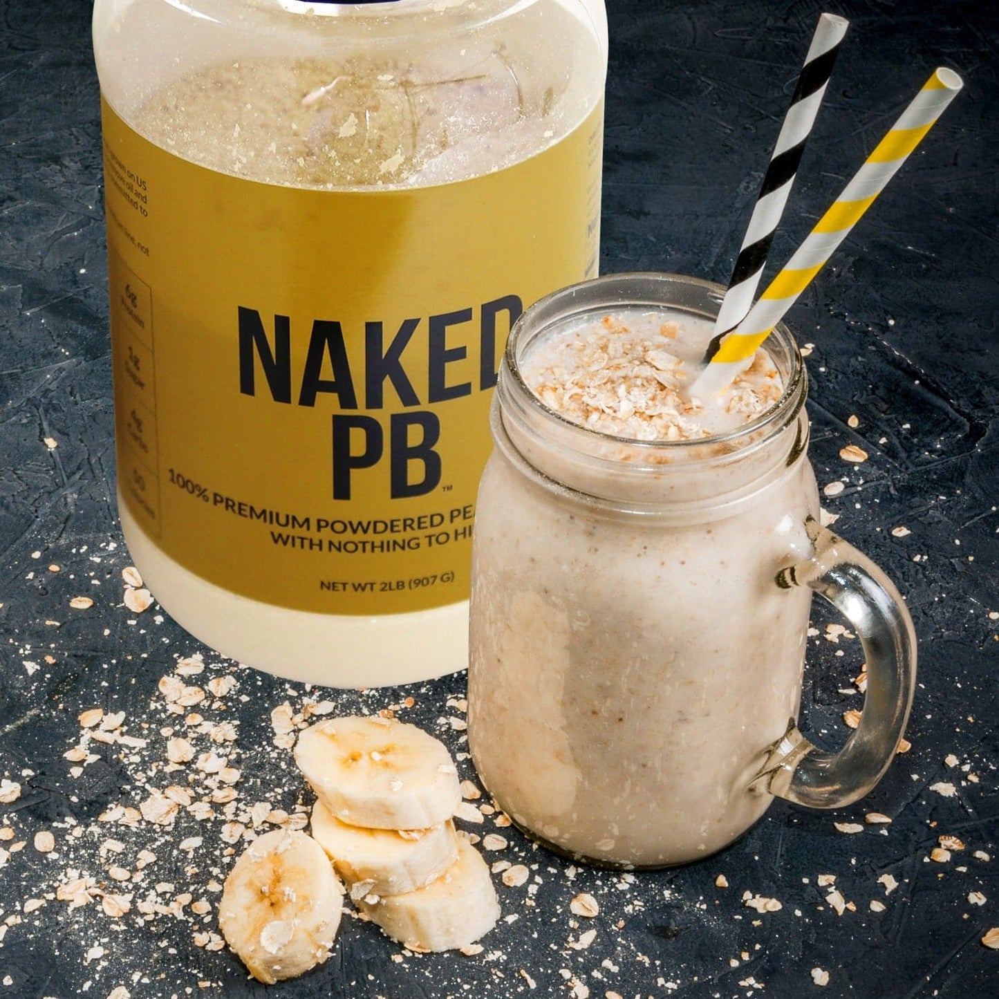 Powdered Peanut Butter - PB - 2 LB for Easy Mixing at Home or On the Go