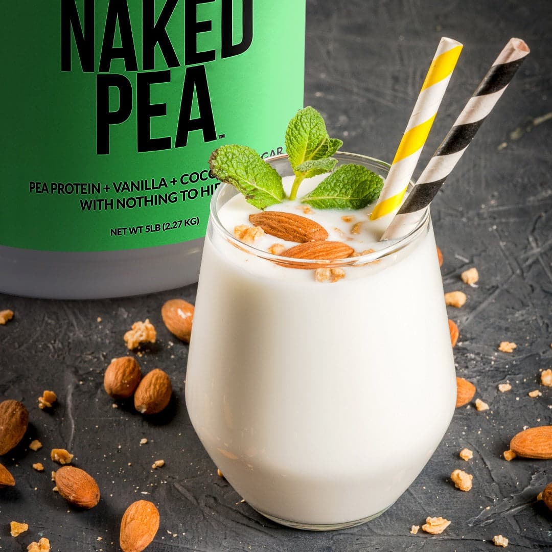Vanilla Pea Protein Powder - Vanilla - Compact Size for Easy Mixing at Home or On the Go