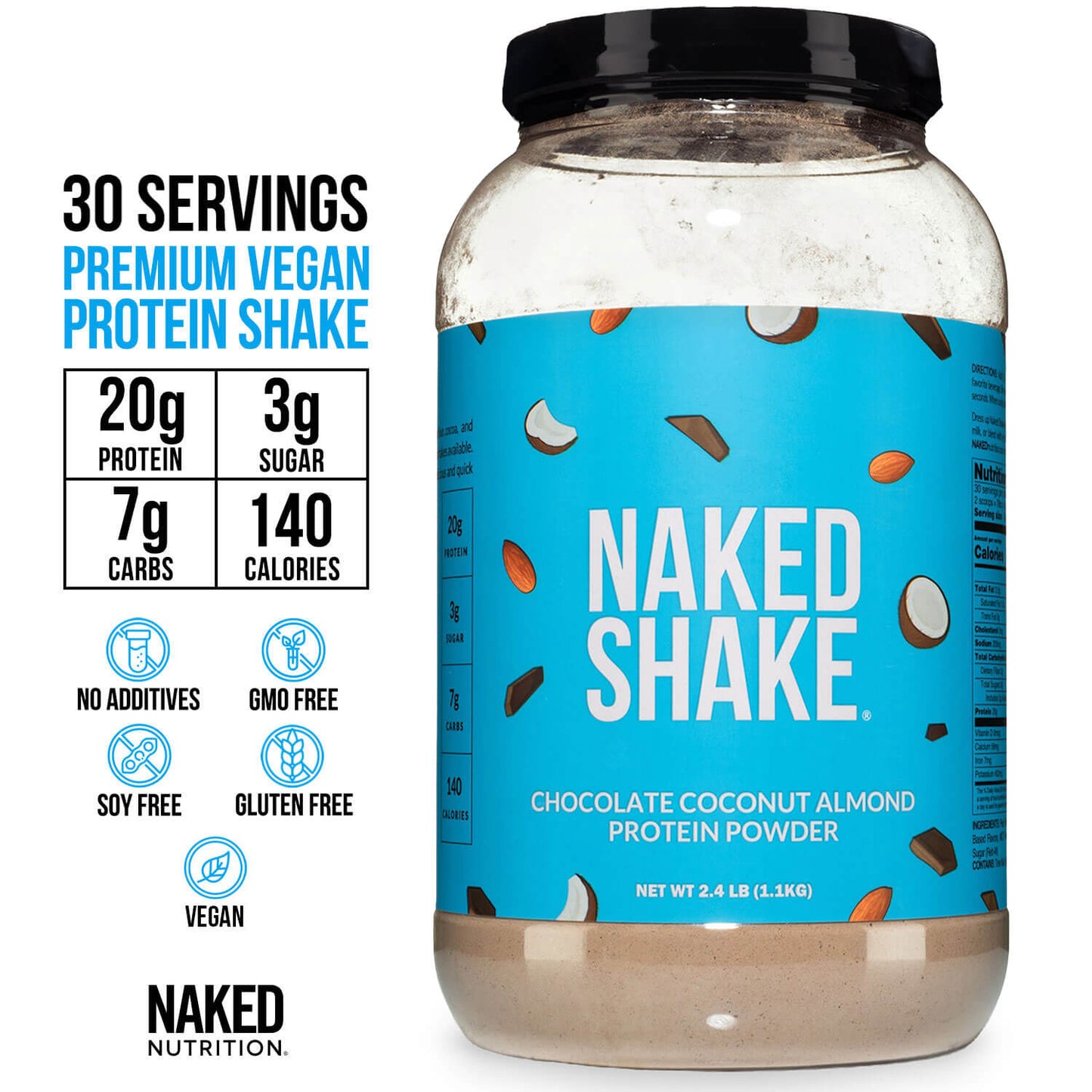 Chocolate Coconut Almond Protein Shake - Chocolate Coconut Almond with a Convenient Shake-Friendly Formula
