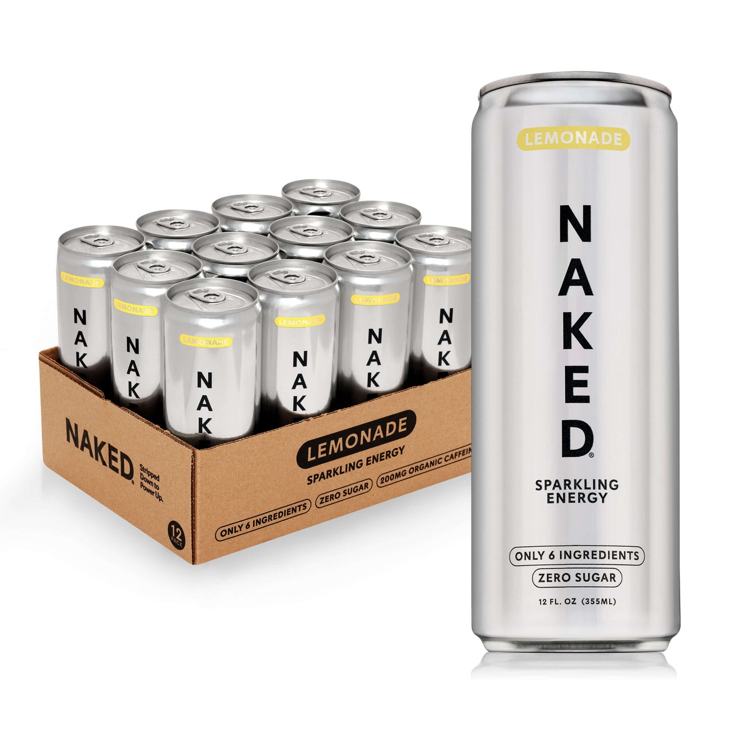 Lemonade Naked Sparkling Energy - Lemonade with a Convenient Shake-Friendly Formula