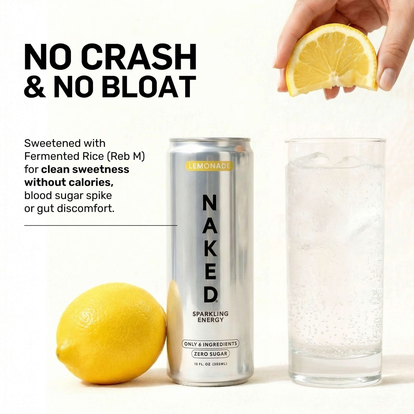 Lemonade Naked Sparkling Energy - Lemonade with a Convenient Shake-Friendly Formula