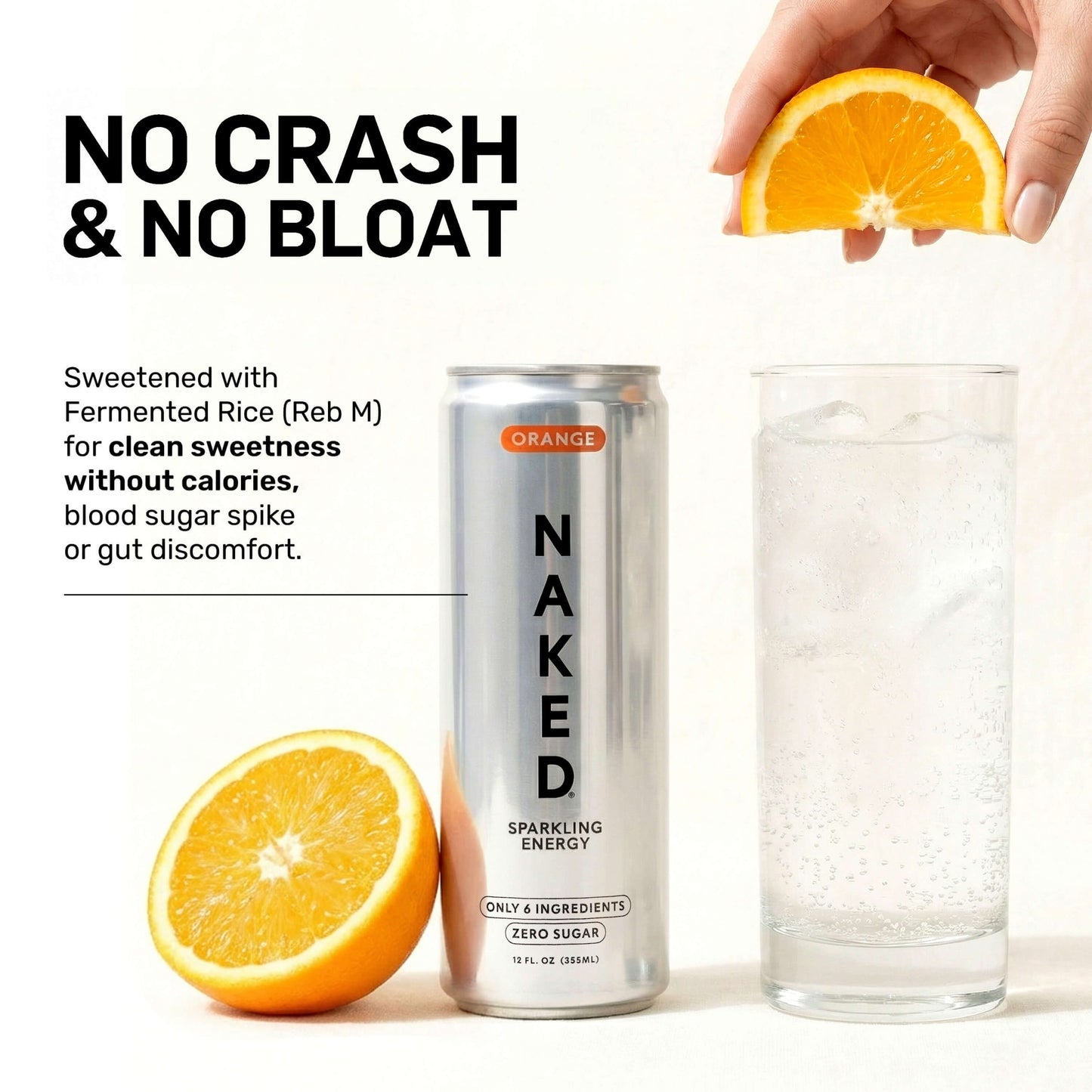 Orange Naked Sparkling Energy - Orange with a Convenient Shake-Friendly Formula