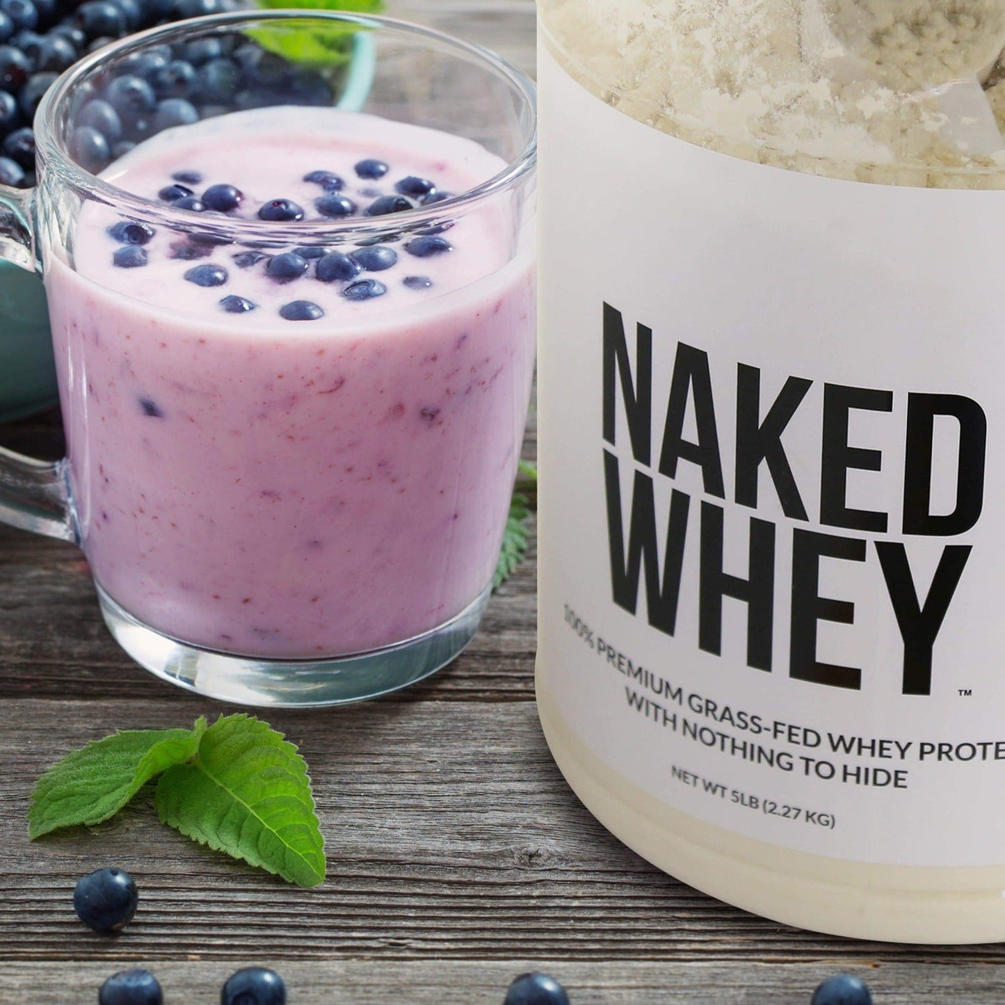 Strawberry Whey Protein Powder - Strawberry - Value Size for Easy Mixing at Home or On the Go