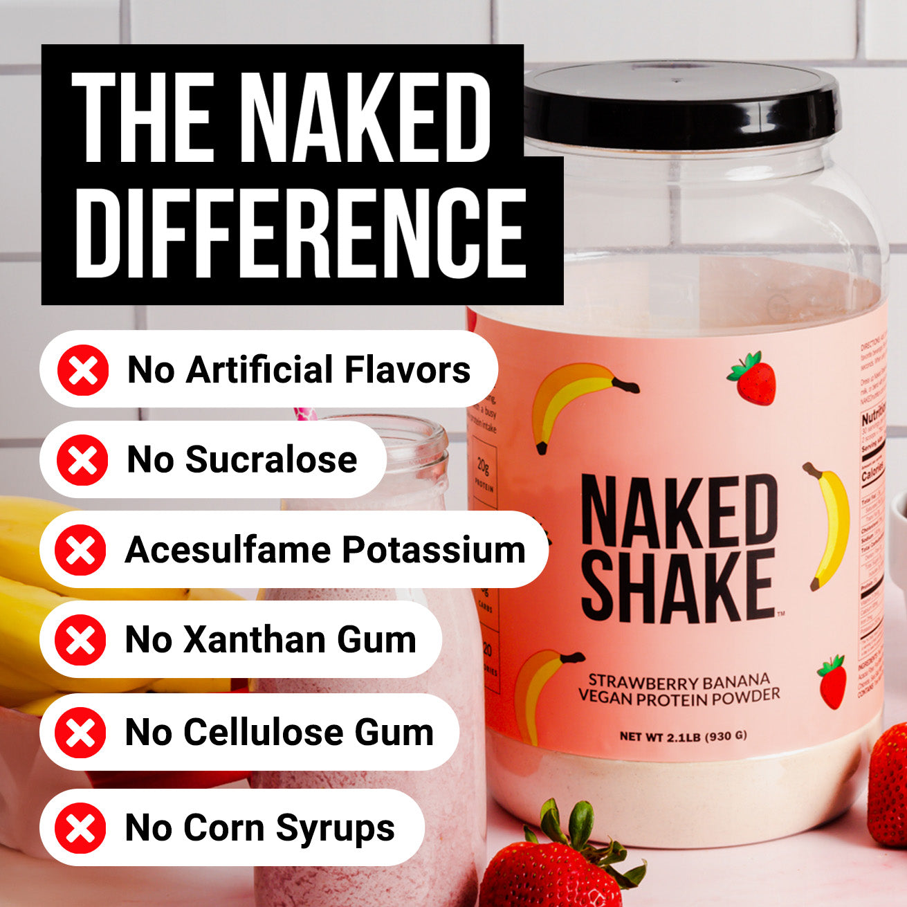Strawberry Banana Protein Shake - Strawberry Banana with a Convenient Shake-Friendly Formula