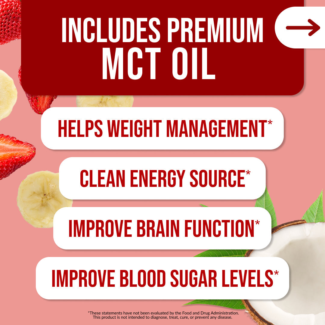 Strawberry Banana Protein Shake - Strawberry Banana with a Convenient Shake-Friendly Formula