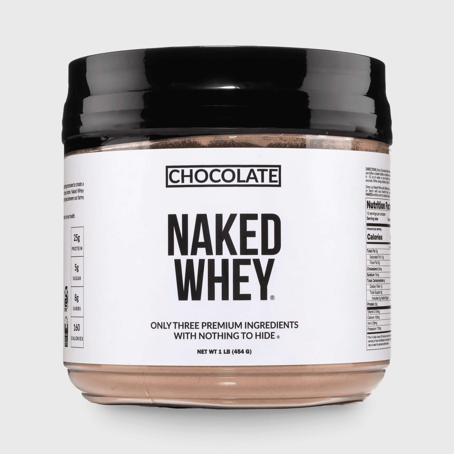 Chocolate Whey Protein Powder 1lb - Chocolate for Easy Mixing at Home or On the Go