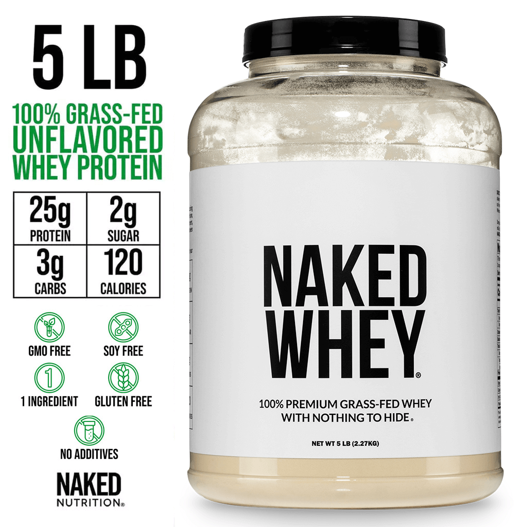 Grass Fed Whey Protein Powder - Unflavored - Bulk Size for Easy Mixing at Home or On the Go
