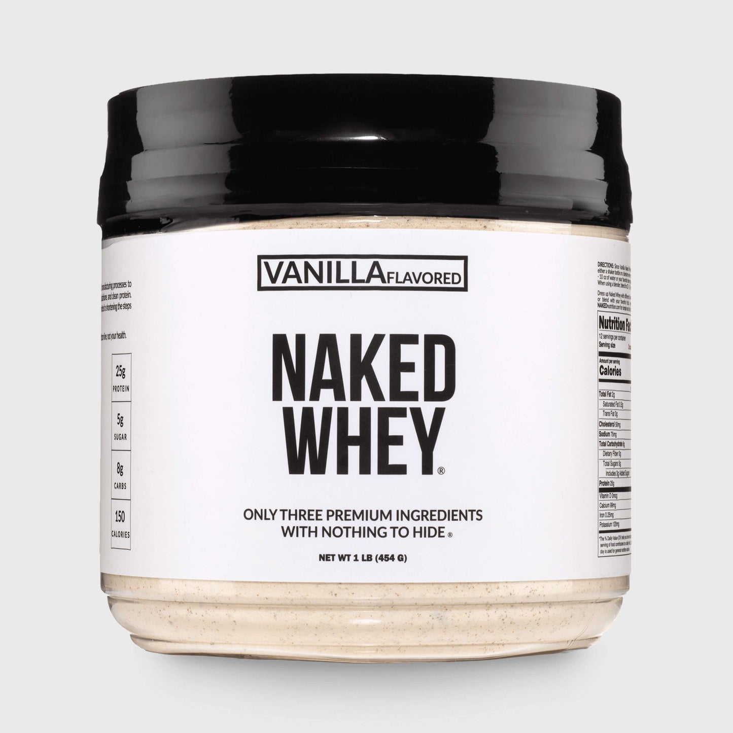 Vanilla Whey Protein Powder 1lb - Vanilla for Easy Mixing at Home or On the Go