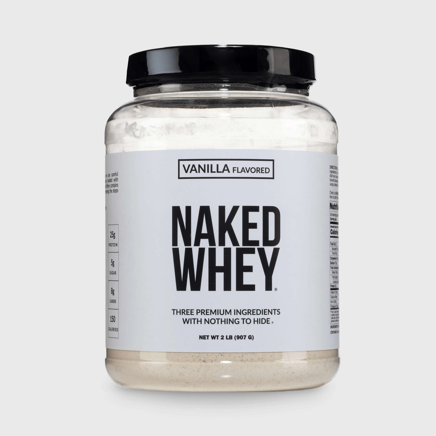 Vanilla Whey Protein Powder - Vanilla - Standard Size for Easy Mixing at Home or On the Go